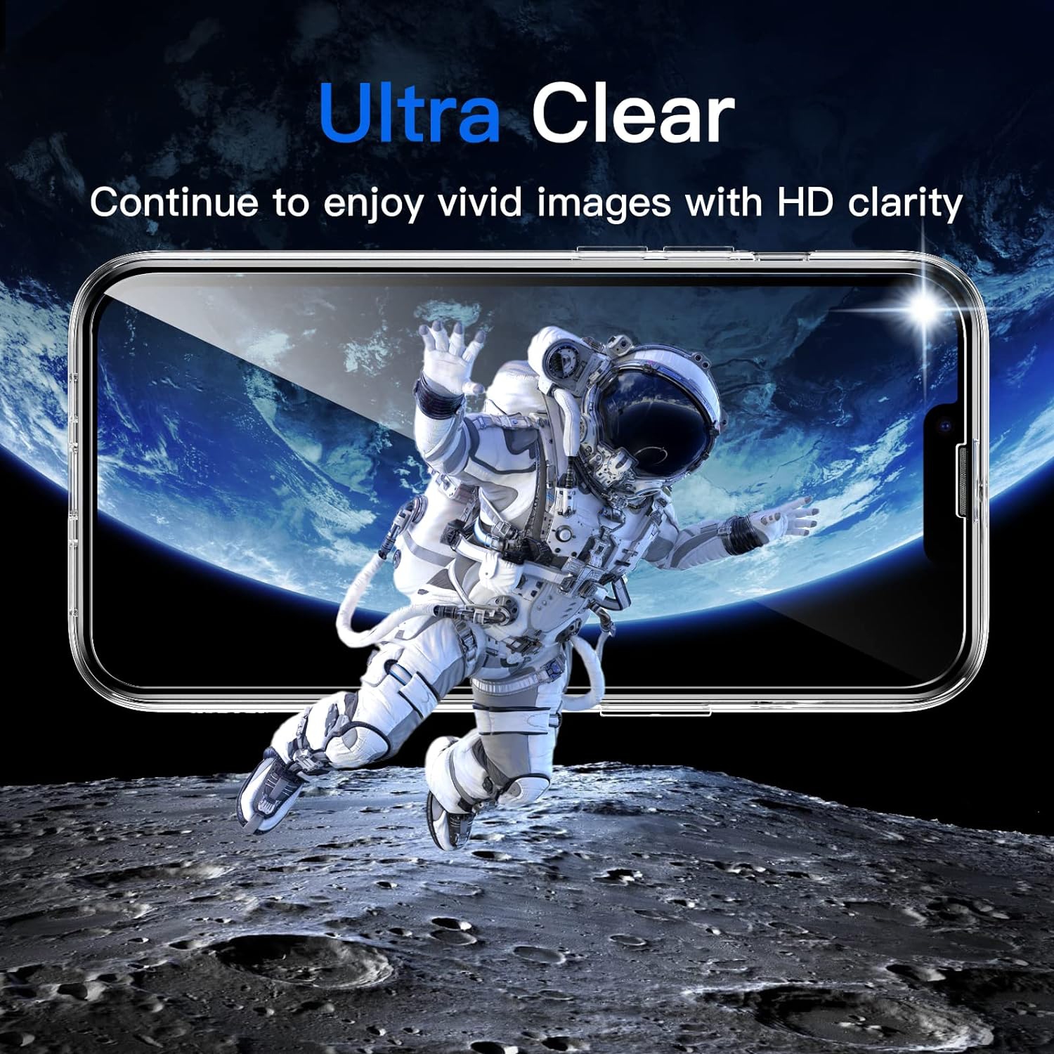 3 in 1 Case for iPhone 13 Pro 6.1-Inch, with 2-Pack Screen Protector and 2-Pack Camera Lens Protector,