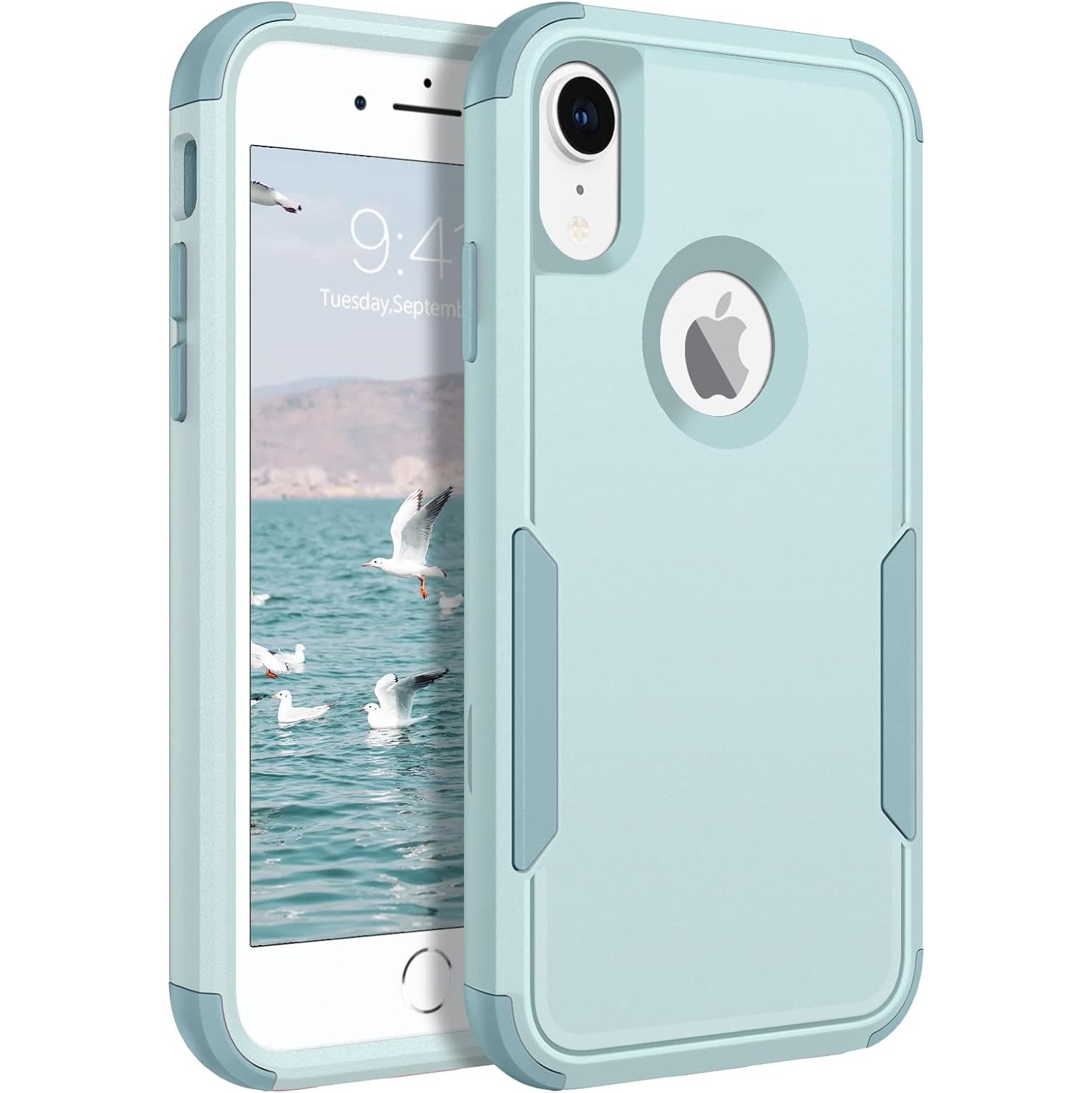 iPhone XR Case, iPhone XR Phone Case, Heavy Duty 3 in 1 Hybrid Hard PC Soft TPU Bumper Rugged Full Body