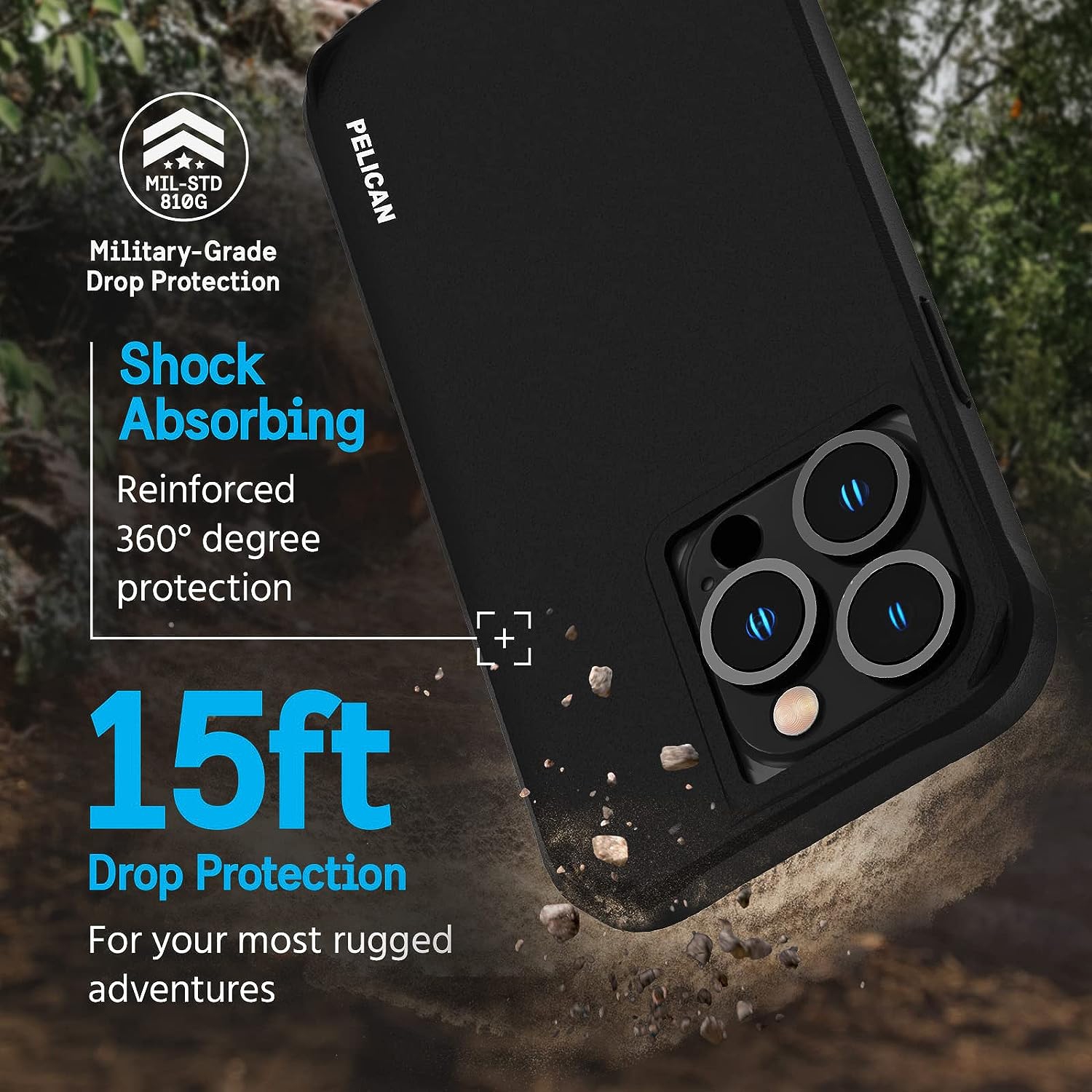 Pelican Ranger Series - iPhone 14 Pro Case 6.1" [Wireless Charging Compatible] Protective Phone Case with Anti-Scratch