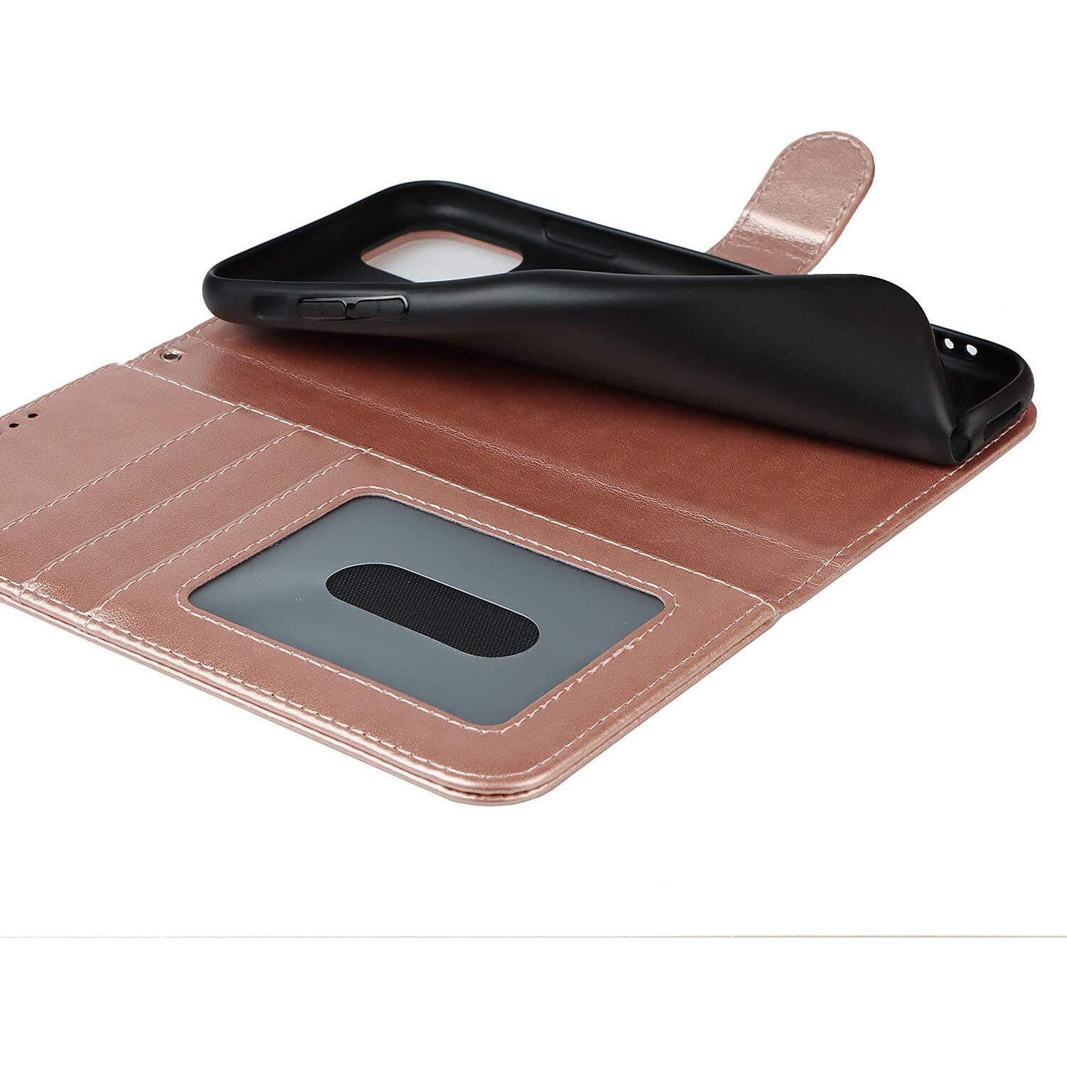 iPhone 11 Pro Max Wallet Case,Premium Leather Card Holder Card Slot Magnetic Closure Flip Kickstand Women