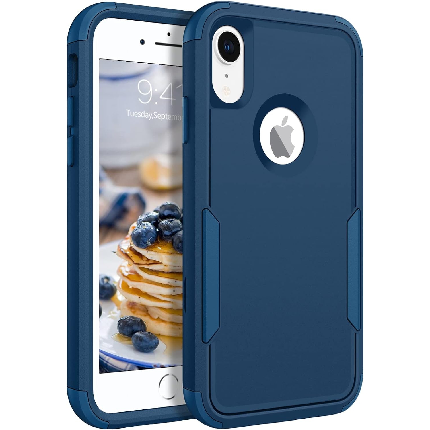 iPhone XR Case, iPhone XR Phone Case, Heavy Duty 3 in 1 Hybrid Hard PC Soft TPU Bumper Rugged Full Body