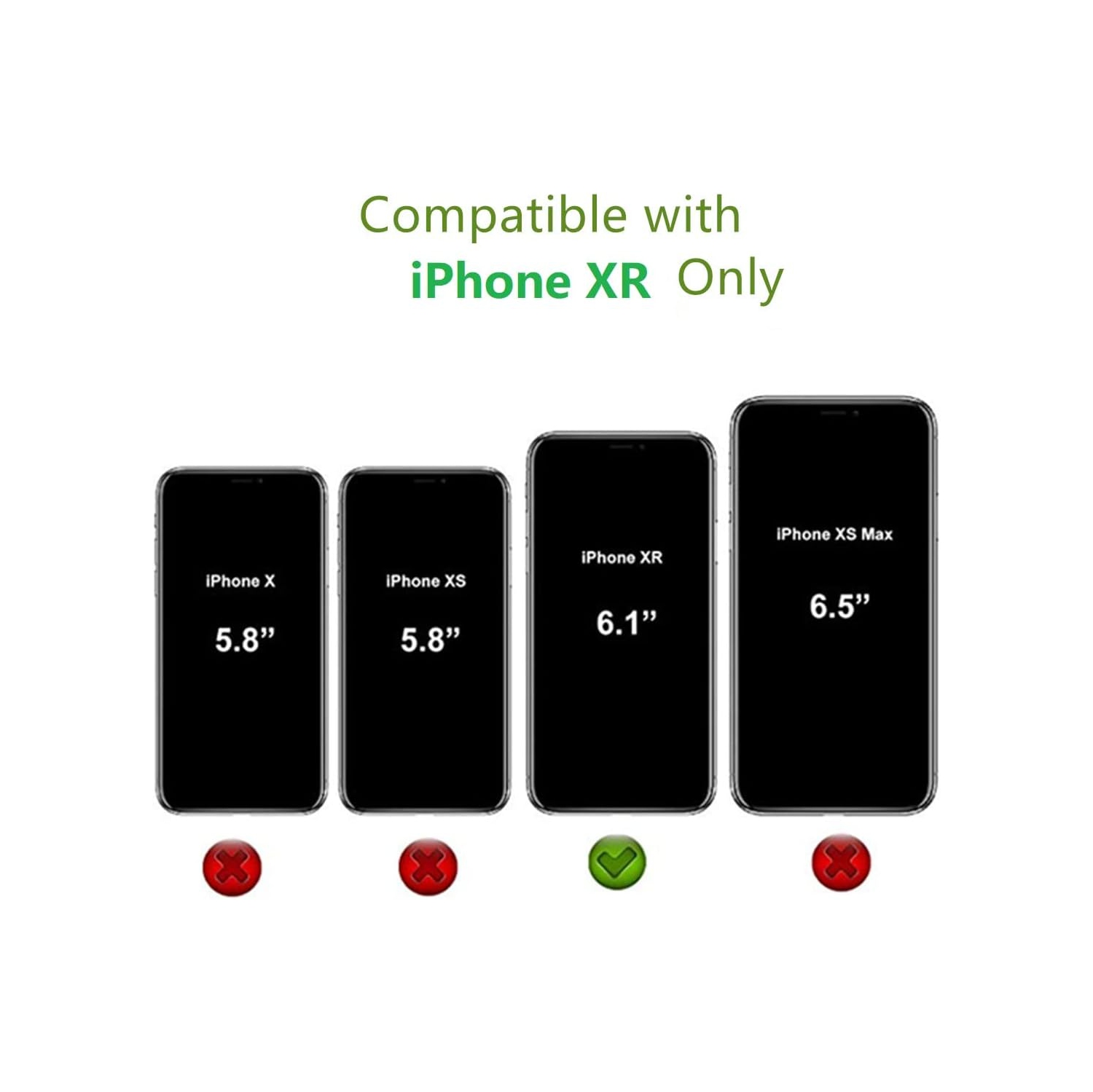 Crossbody Wallet for iPhone XR Case with Adjustable Lanyard Strap Credit Card Holder 6.1",PU Leather Handbag