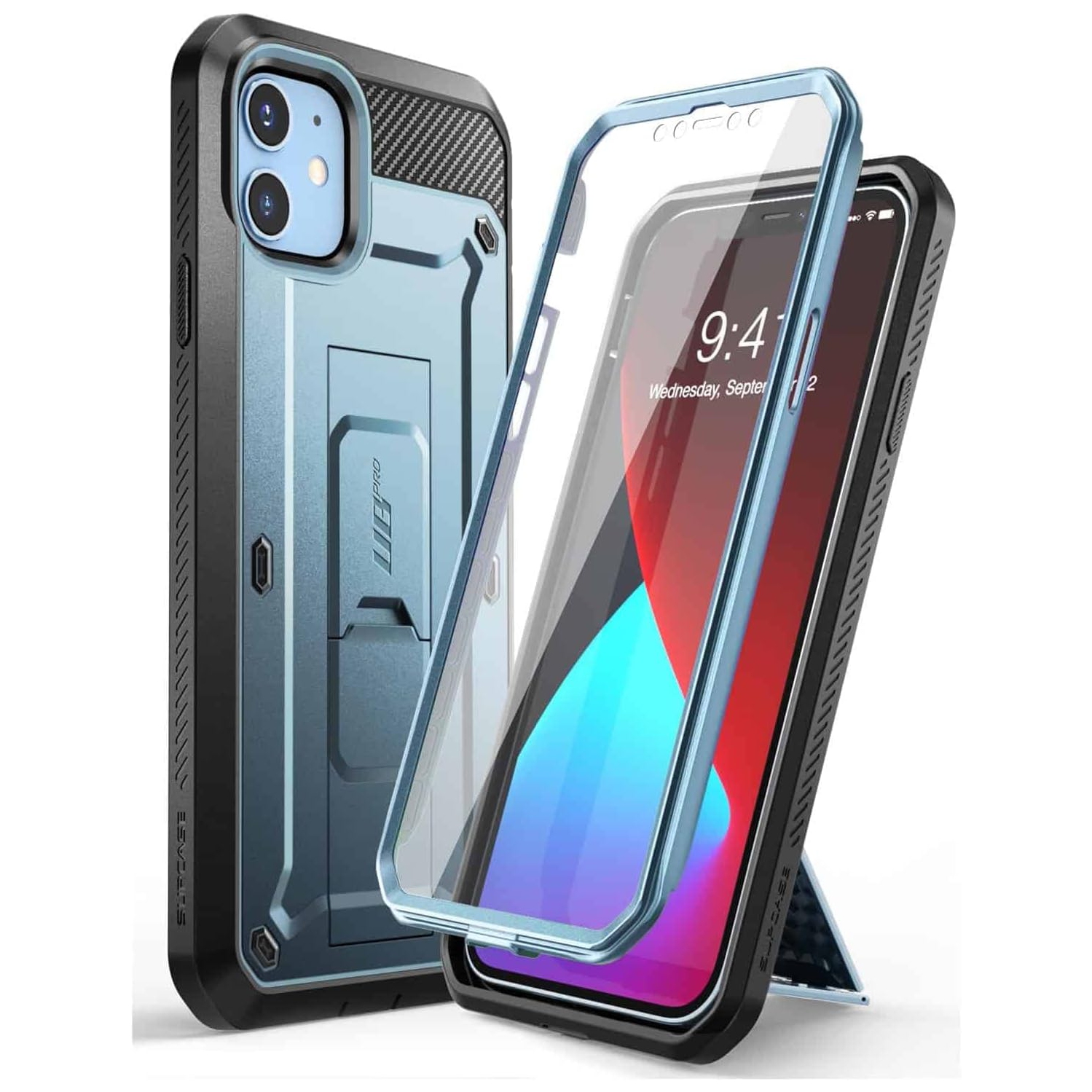 Unicorn Beetle Pro Series Case for iPhone 12 Mini 5.4 Inch, Built-in Screen Protector Full-Body