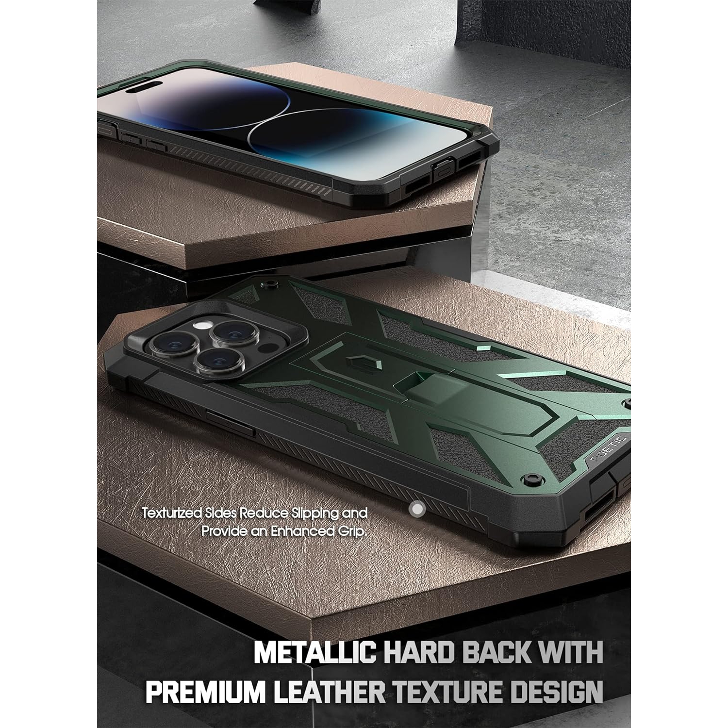 Compatible avec l'étui iPhone 14 Pro Max, l'étui de téléphone Spartan pour iPhone 14 Pro Max et le modèle Full Body Rugged Premium