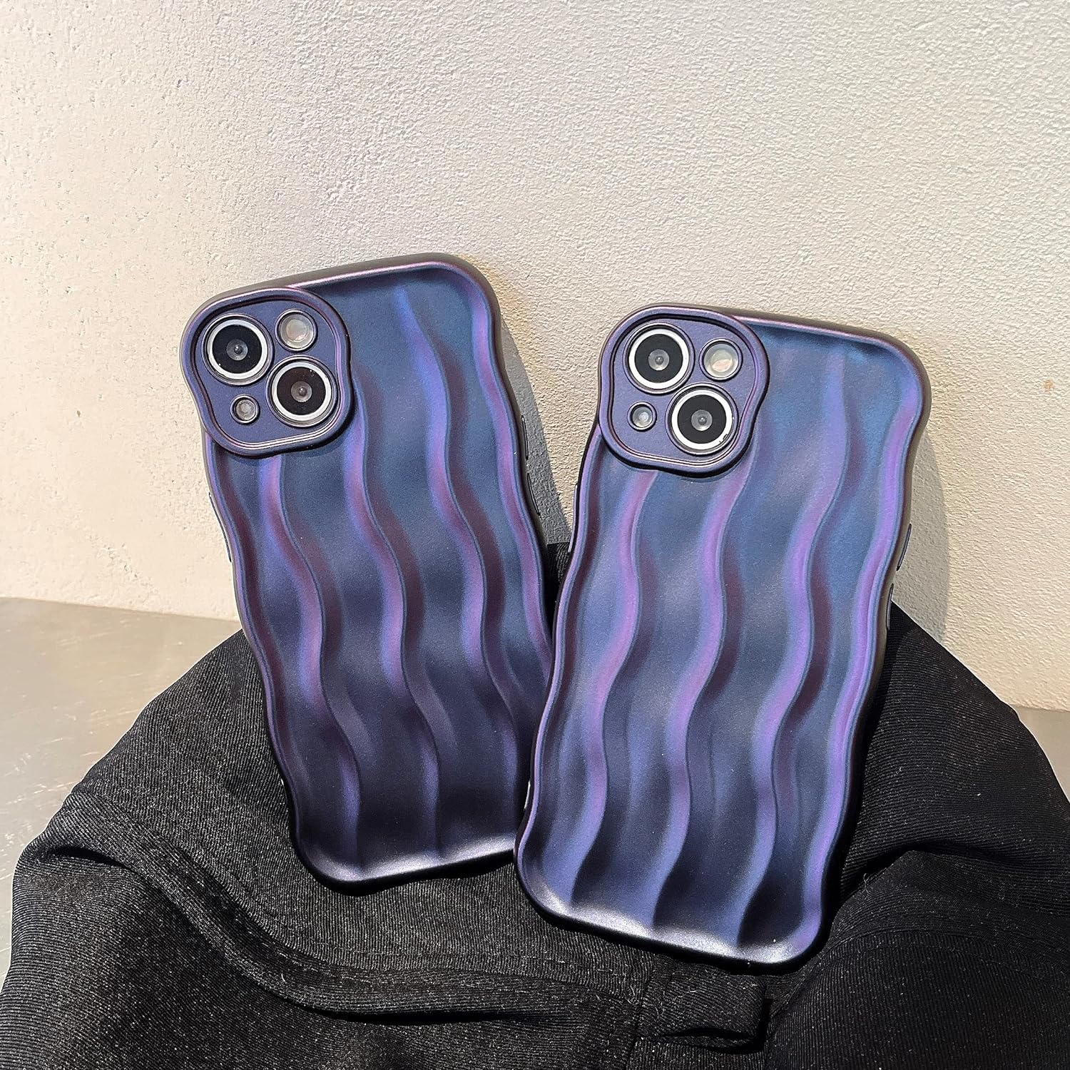 Designed for iPhone 14 Pro Case,Water Ripple Pattern Curly Wave Frame Soft Cute Phone Cover for Men Women Girls,