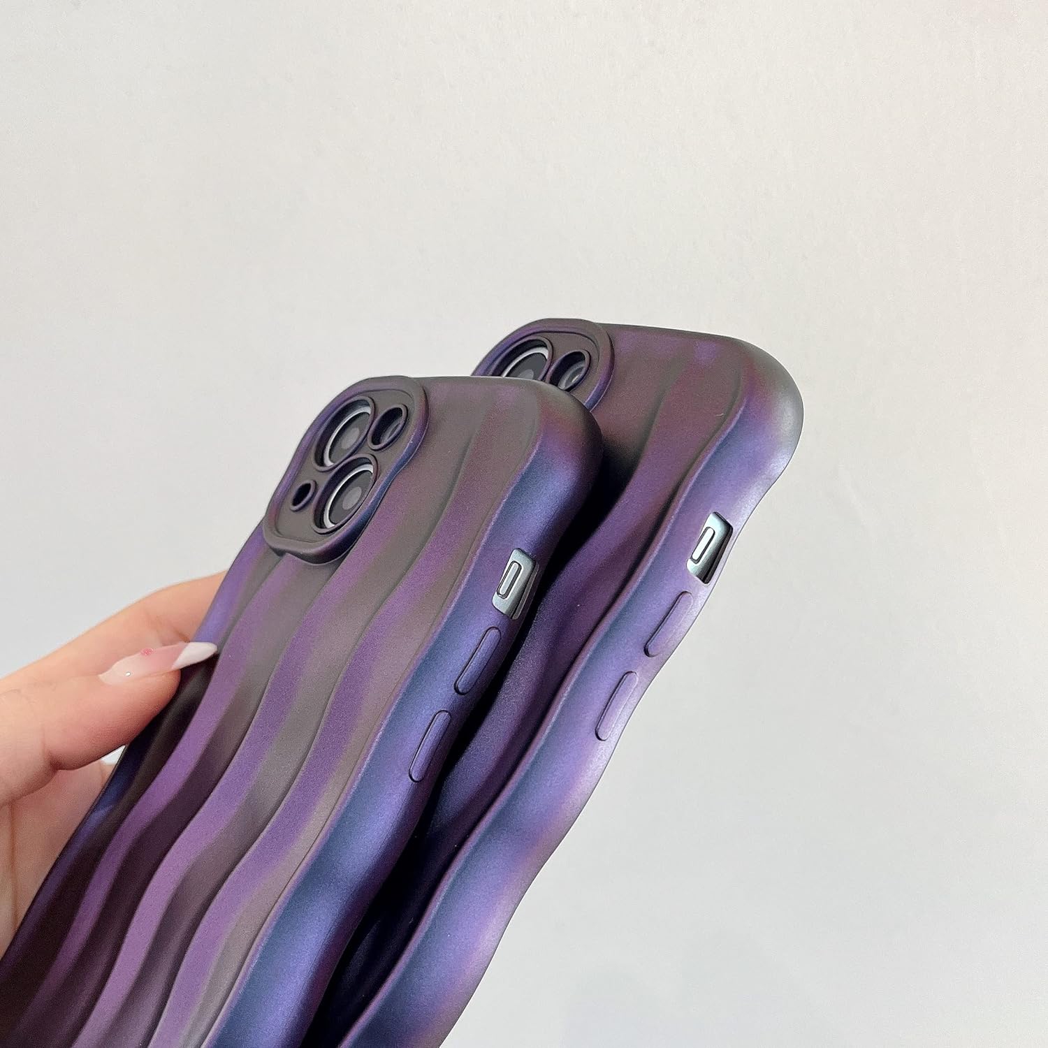 Designed for iPhone 14 Pro Case,Water Ripple Pattern Curly Wave Frame Soft Cute Phone Cover for Men Women Girls,