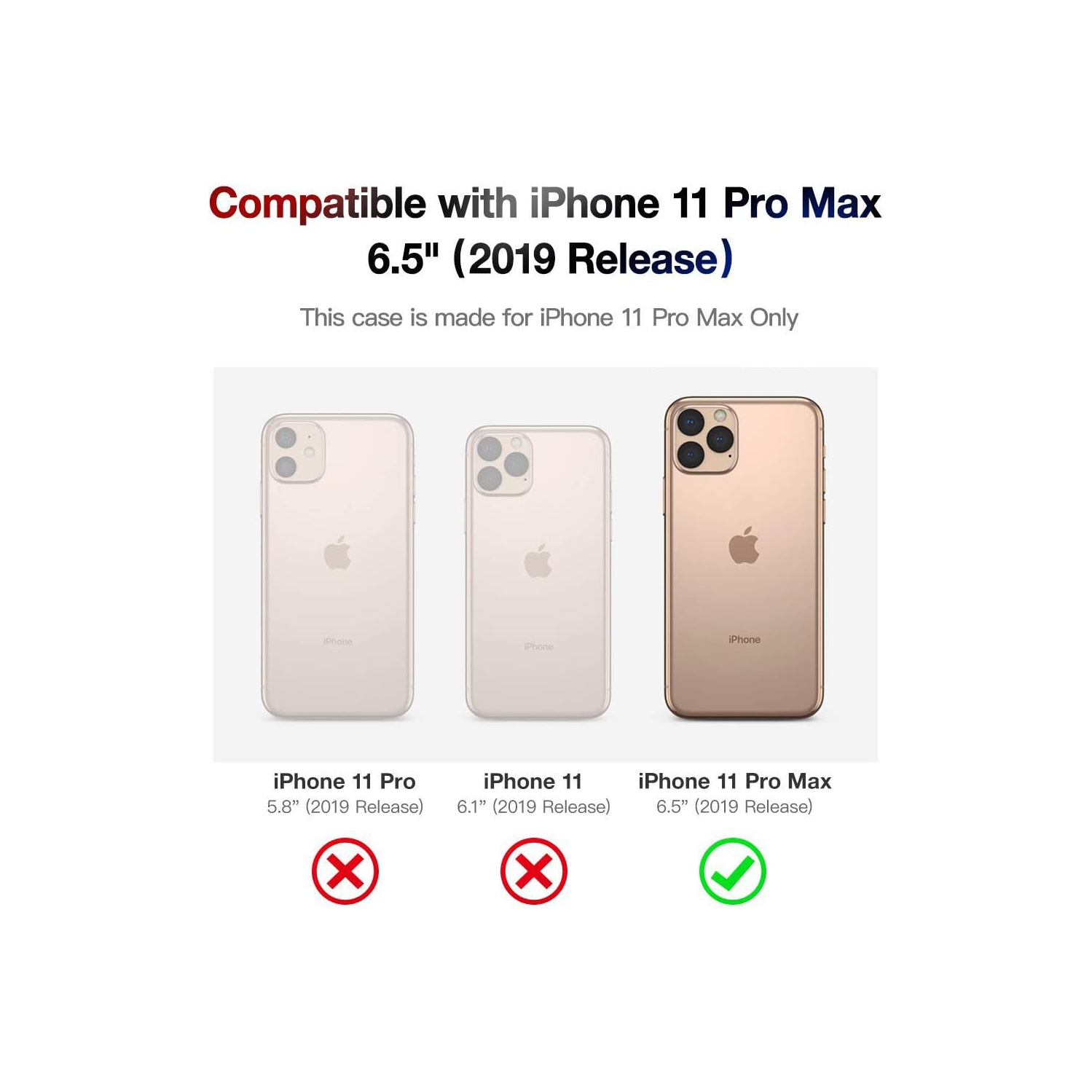 Compatible with iPhone 11 Pro Max Case with Flowers for Girls Women,Shockproof Clear Pattern Hard Back Cover