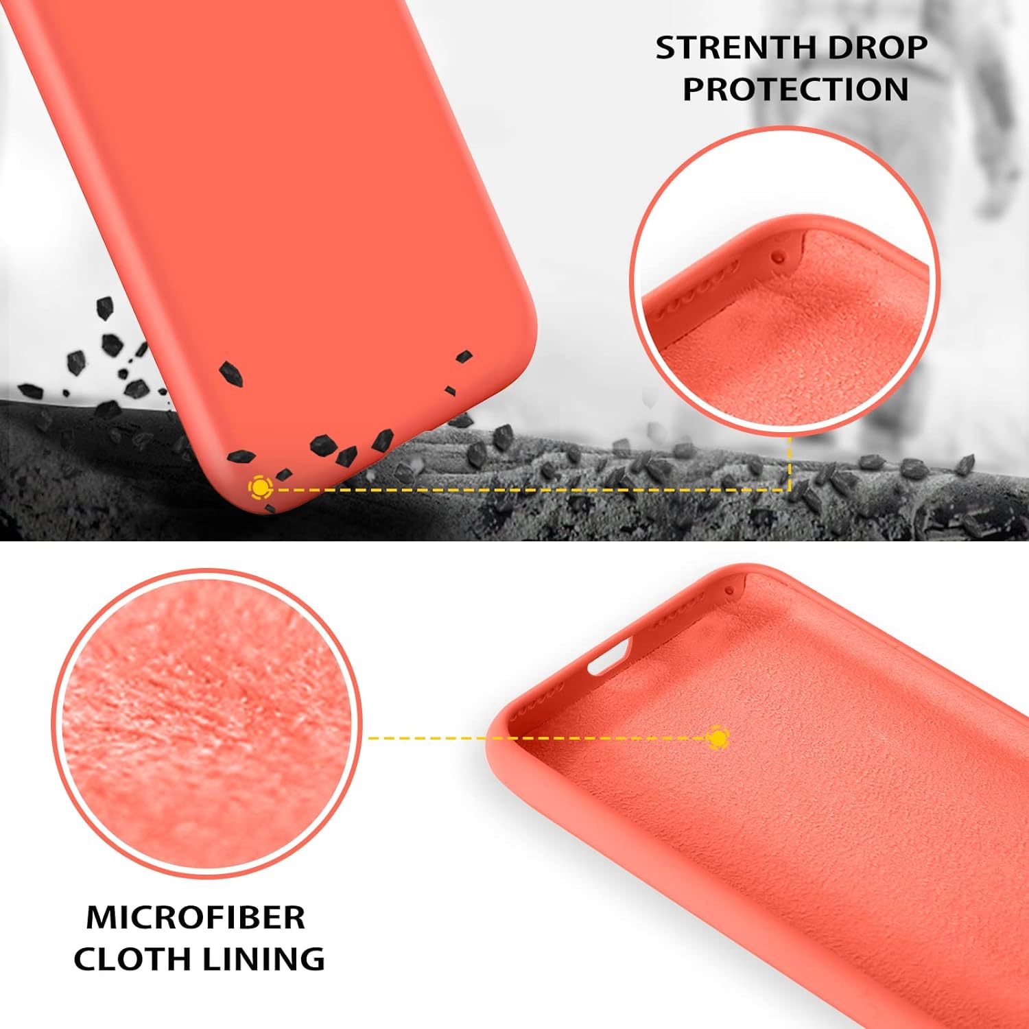 iPhone SE 2022 Case,iPhone SE 2020 Case,iPhone 8/7 Case,Liquid Silicone Soft Gel Rubber with Microfiber Cloth