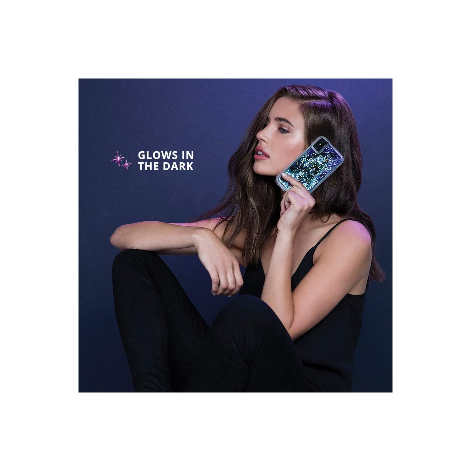 - Étui iPhone XS - cascade lumineuse - iPhone 5,8 - Purple Glow