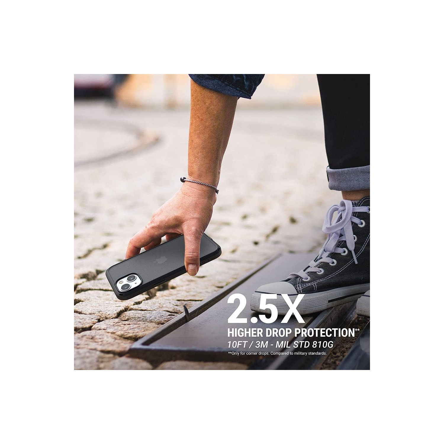 iPhone 13 Mini Case Influence Series Slim Case, Finger-Print Safe Cases, Drop Proof Phone, with Lanyard