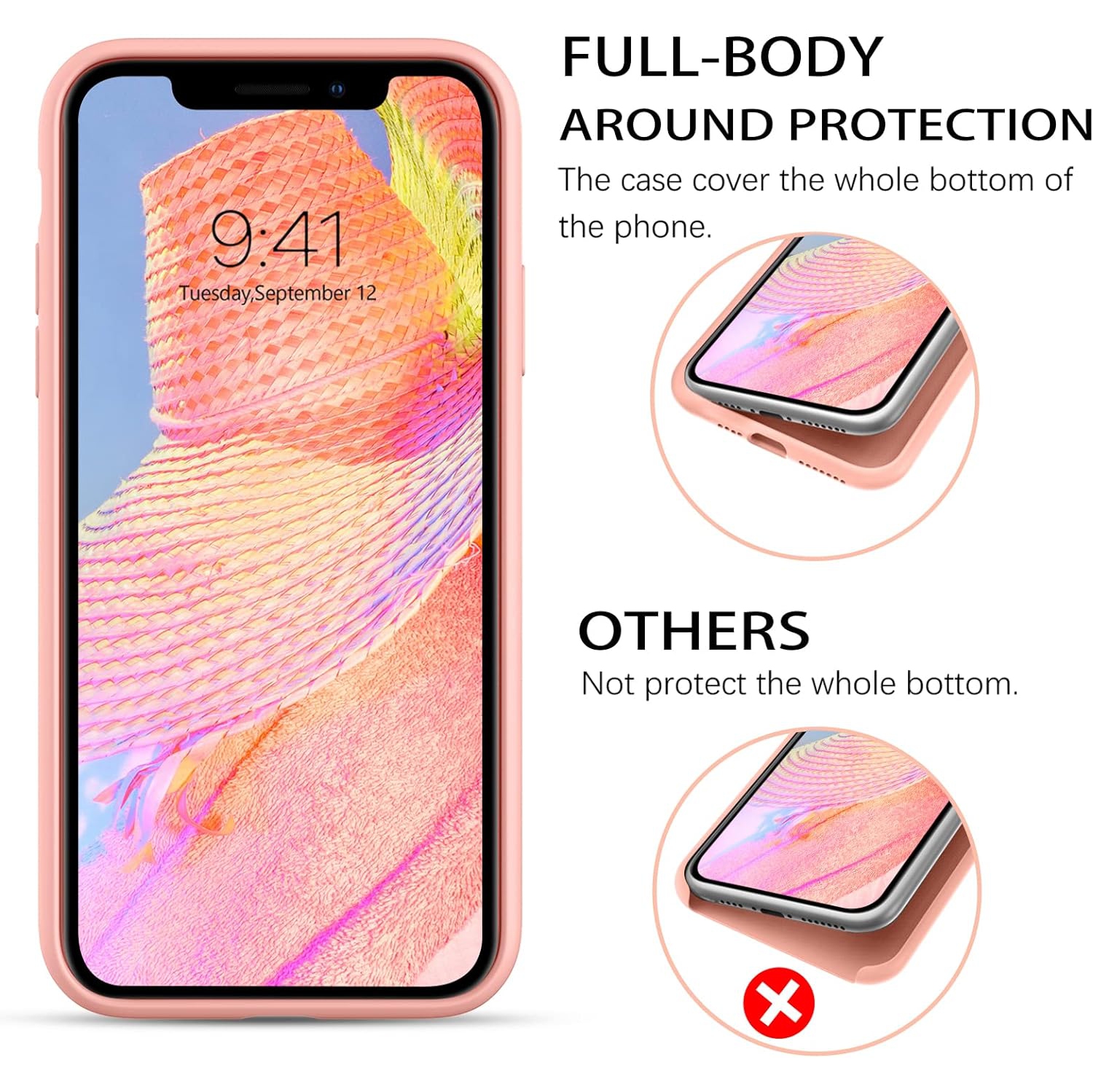 iPhone 11 Pro Max Case, Liquid Silicone Soft Rubber Sim Cover with Microfiber Cloth Lining Cushion Shockproof