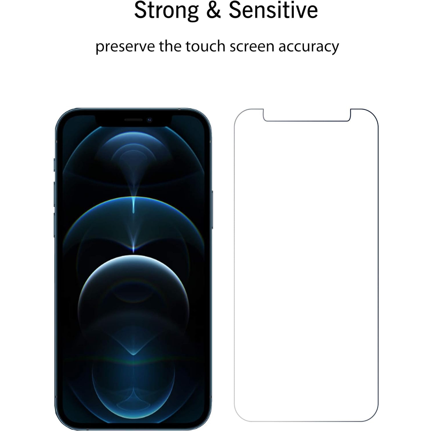 Protecteur d'écran en verre pour iPhone 12 Pro Max de 2020 6,7&nbsp;po, paquet de 3, verre trempé compatible avec les étuis