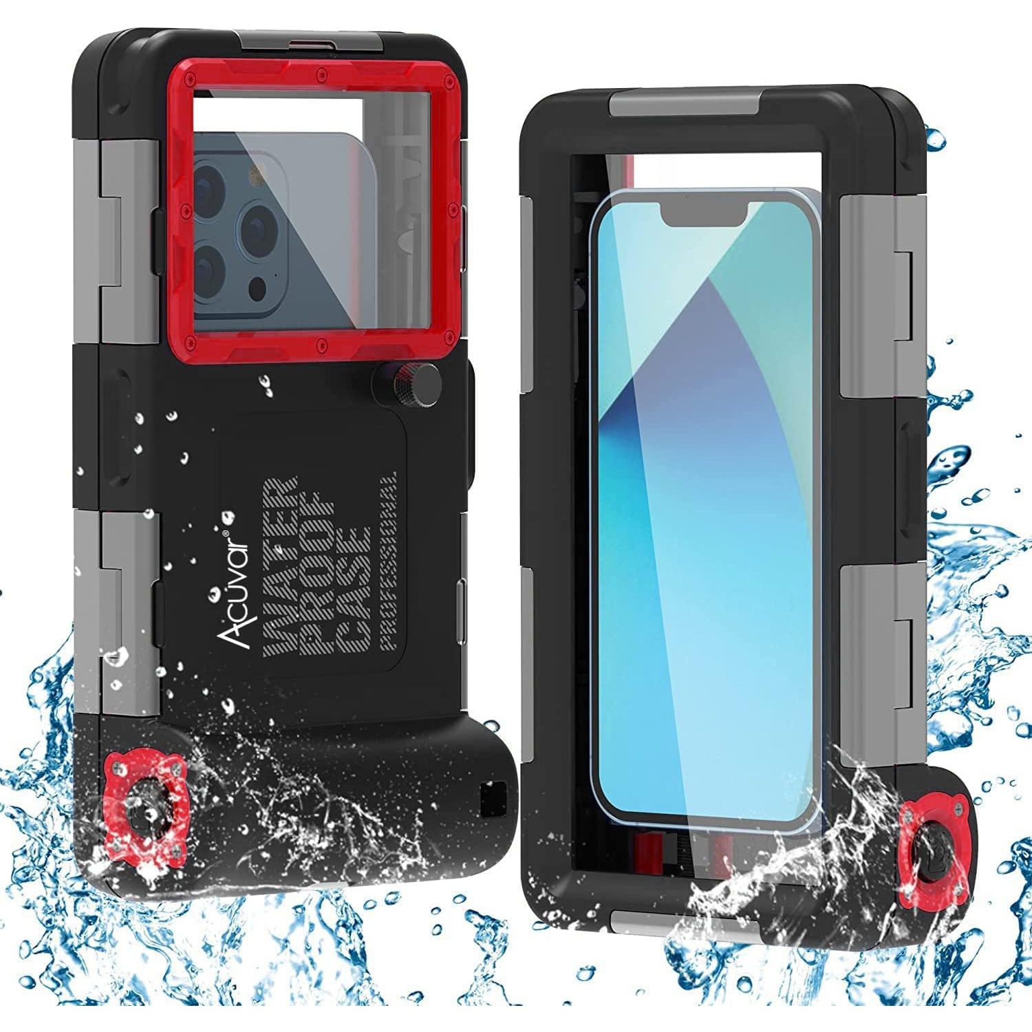 New Updated Extreme Waterproof Underwater Diving, Snorkel Phone Case Compatible with All iPhone (Max, Plus, S),