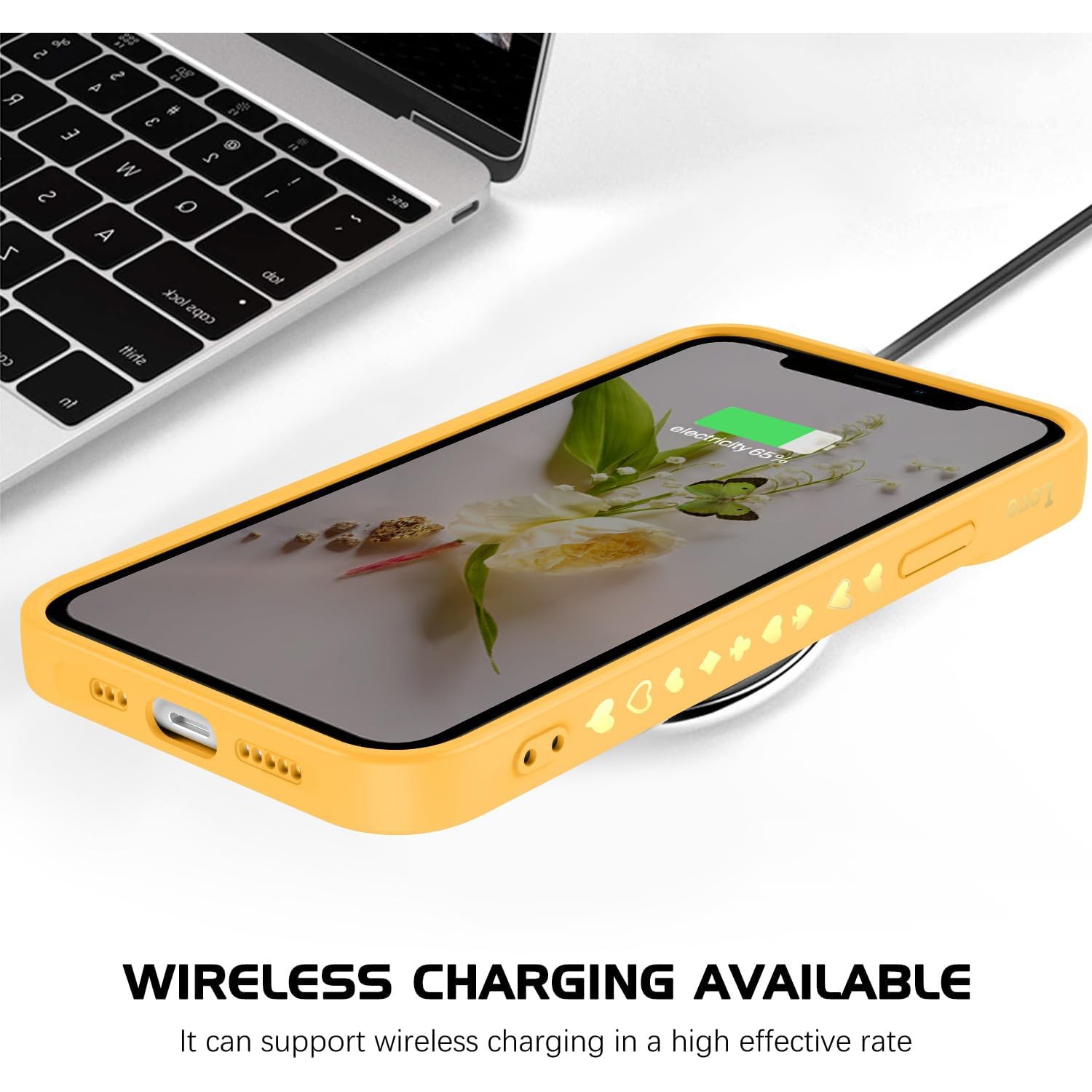 iPhone 12 Case,iPhone 12 Phone Case Cute Plated Love Heart Cover for Women Girls Slim Thin Lightweight Silicone