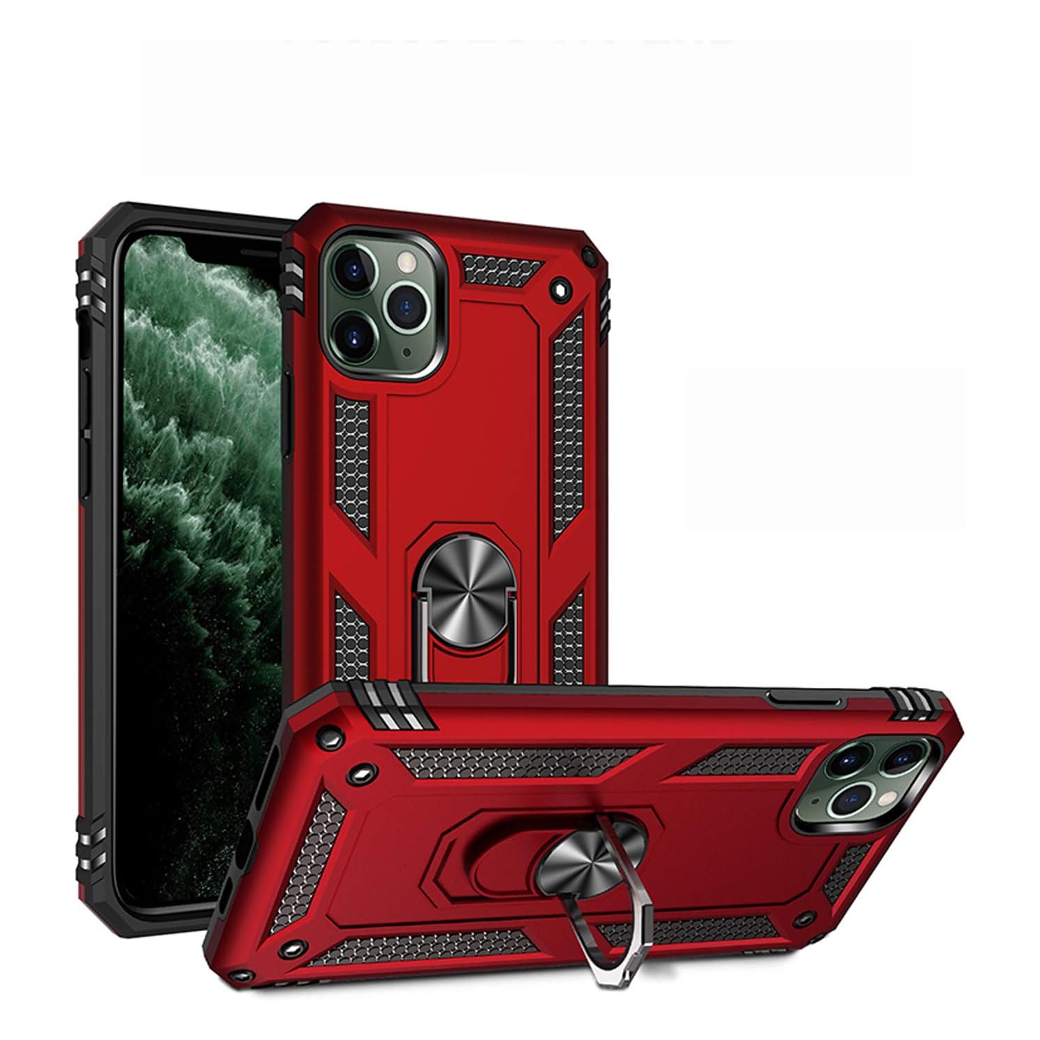 iPhone 11 Pro Case, Soft TPU and Hard PC Shockprooof Heavy Duty Armor Military Grade Protective Cover, with 360°Metal