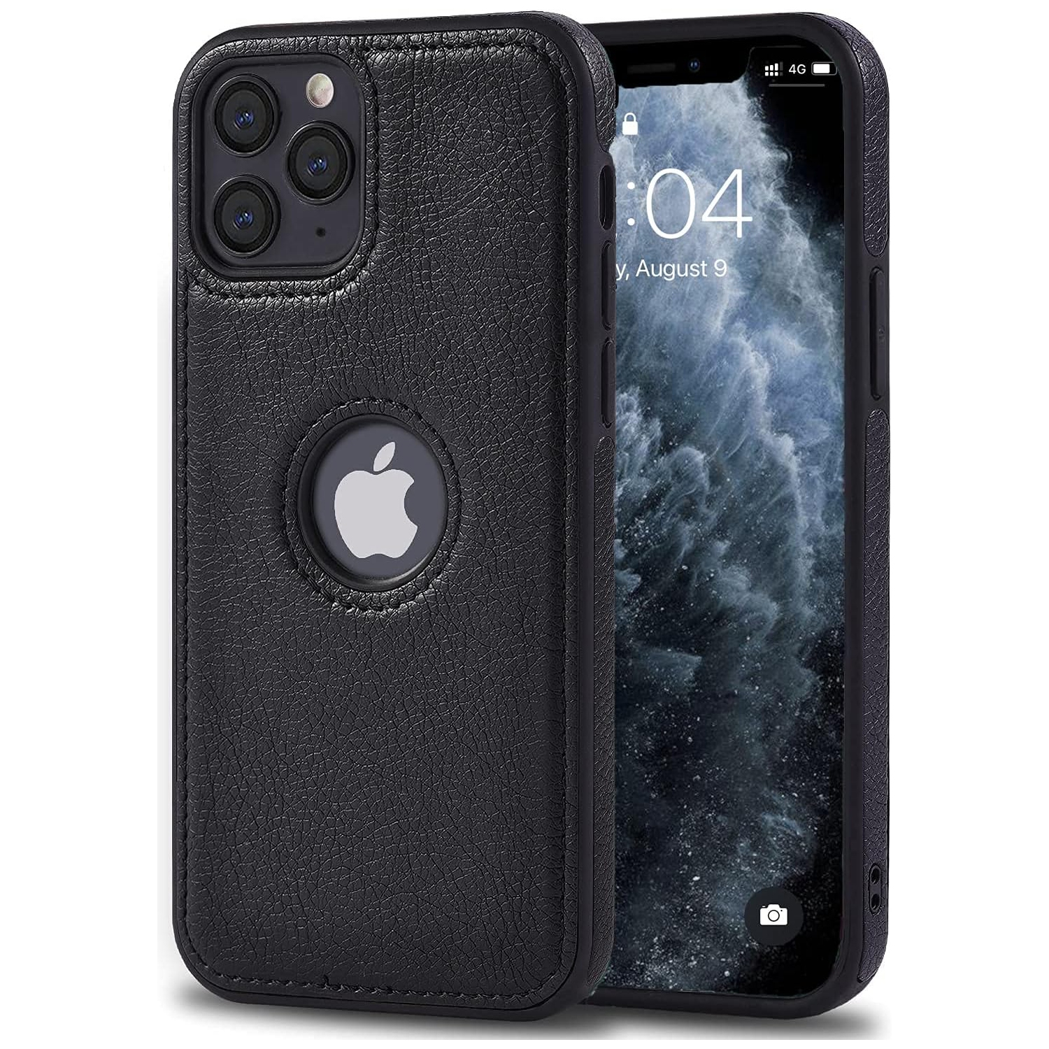 Compatible with iPhone 11 Pro Max Case Premium Leather TPU Hybrid Case Cover