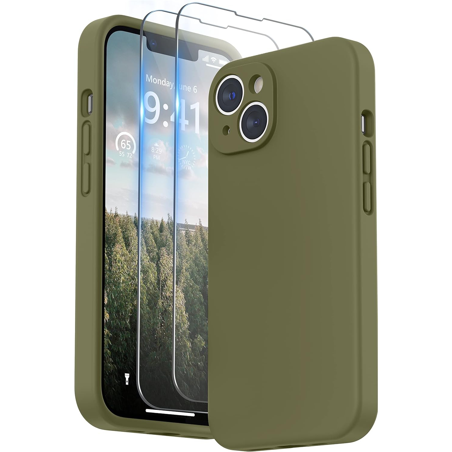 Silicone Case Compatible with iPhone 14 Case 6.1 inch, with Camera Protection Liquid Silicone Soft Gel