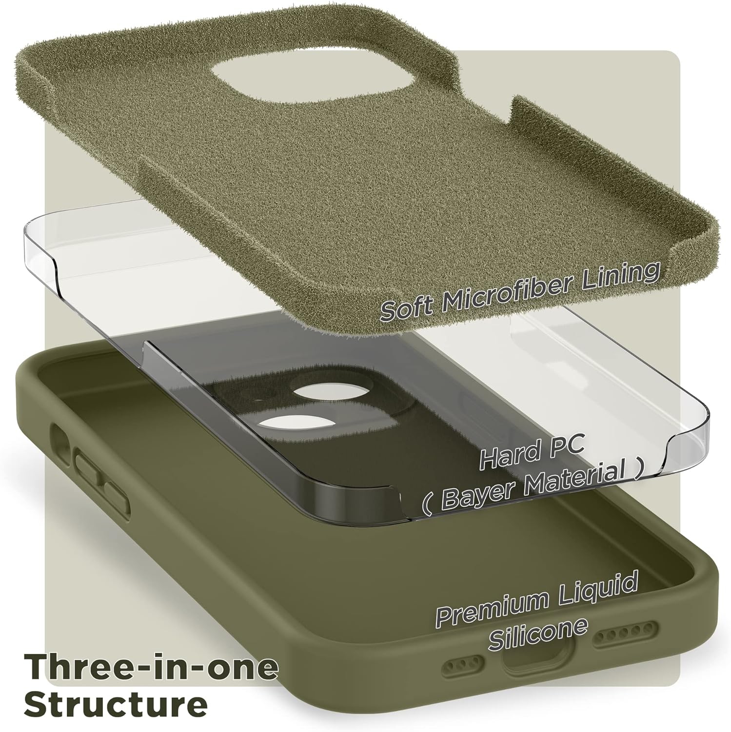 Silicone Case Compatible with iPhone 14 Case 6.1 inch, with Camera Protection Liquid Silicone Soft Gel