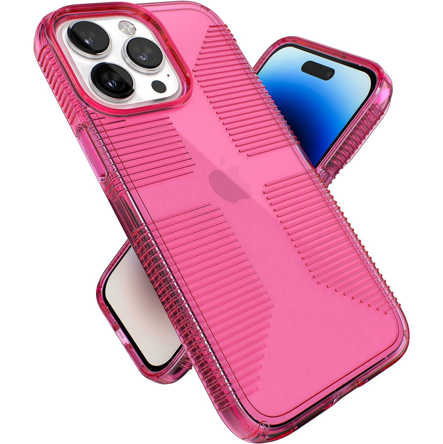 Products – Étui Gemshell Grip pour iPhone 14 Pro Max, modèle 6,7 po, rose rêve/transparent