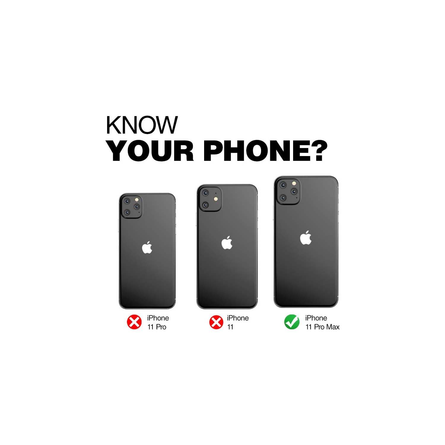 iPhone 11 Pro Max Wallet Case Ultra Durable Cover with Card Holder Slot (4 Credit Cards Capacity) Black