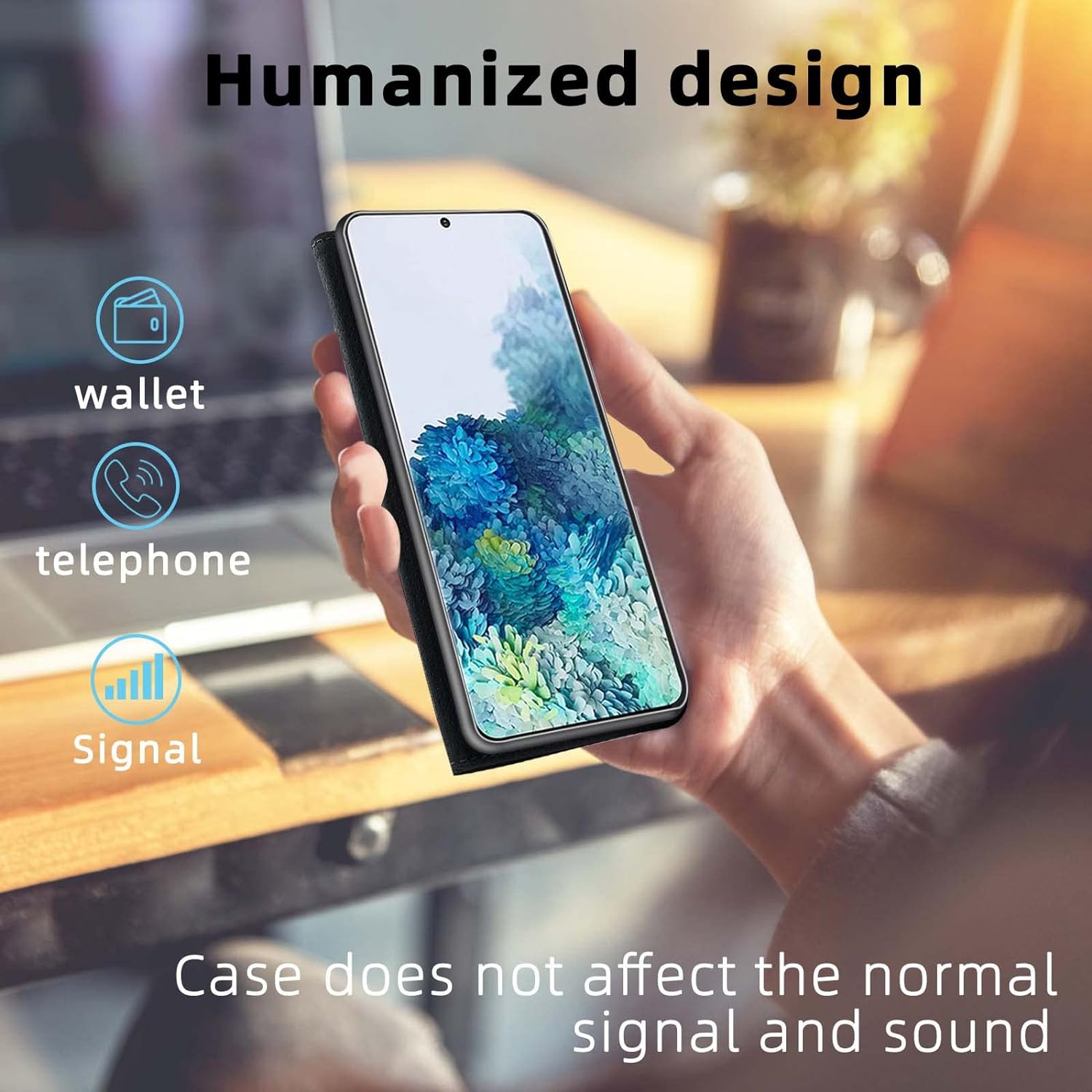 iPhone 11 Pro Wallet Case,5.8-inch, [Glass Screen Protector Included][RFID Blocking] Flip Folio Leather Cell