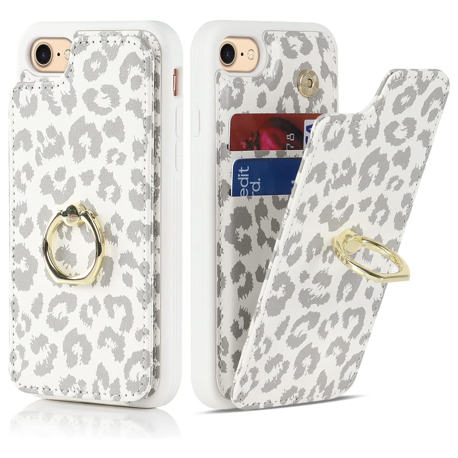 etui iPhone 7/8/SE 2020/SE 2022 Phone case with Card Holder,iPhone 7/8/SE 2nd/SE 3rd Wallet case with Credit