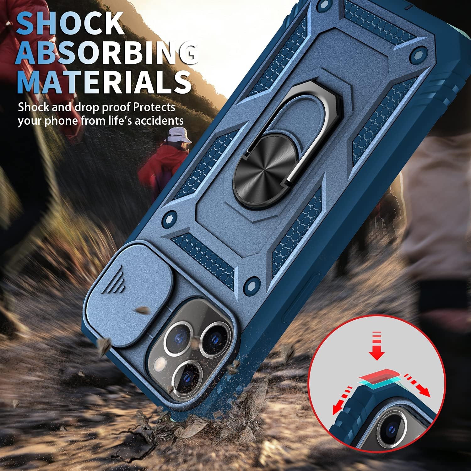 Case for iPhone 11 Pro Max,Silicone Heavy-Duty Tough Rugged Lightweight Shockproof with Bracket Bumper Cover