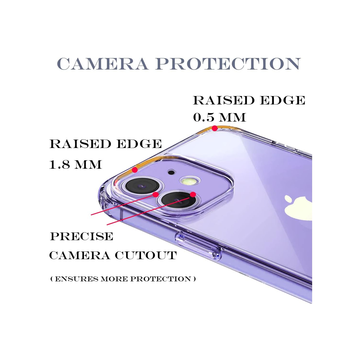 Compatible with iPhone 12 Case Clear Bumper Protective Anti Yellowing Shockproof Slim Fit Non Slip 6.1 Inch