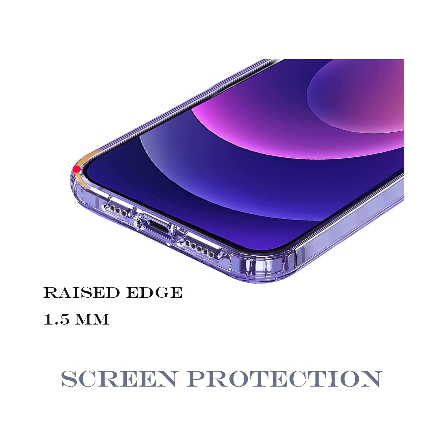 Compatible with iPhone 12 Case Clear Bumper Protective Anti Yellowing Shockproof Slim Fit Non Slip 6.1 Inch