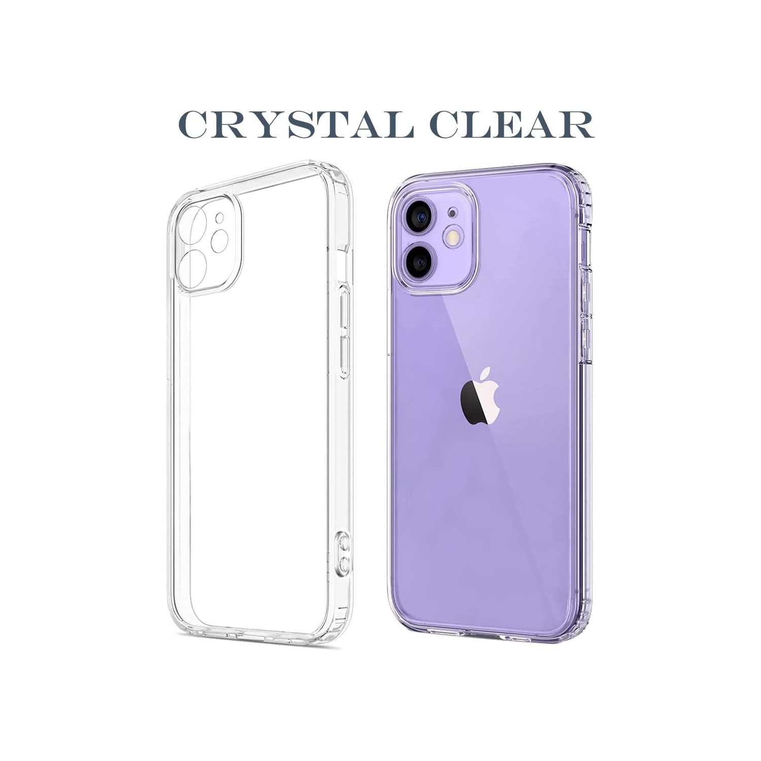 Compatible with iPhone 12 Case Clear Bumper Protective Anti Yellowing Shockproof Slim Fit Non Slip 6.1 Inch