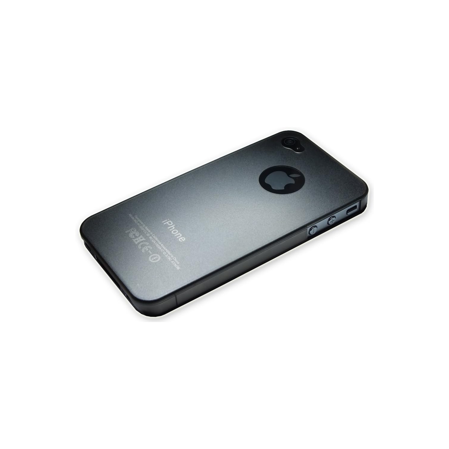 Dark Magic Ultra Thin Hard Plastic Case for iPhone 4 and 4S. Grey/Semi-Transparent