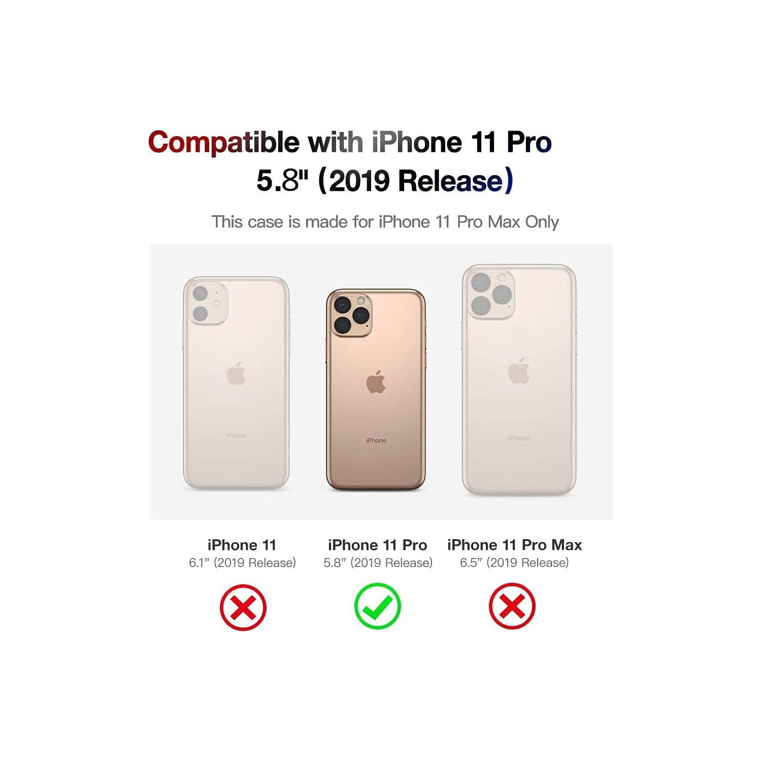 iPhone 11 Pro Case,iPhone 11 Pro Cute Case with Flowers,for Girly Women,Shockproof Clear Floral Pattern Hard