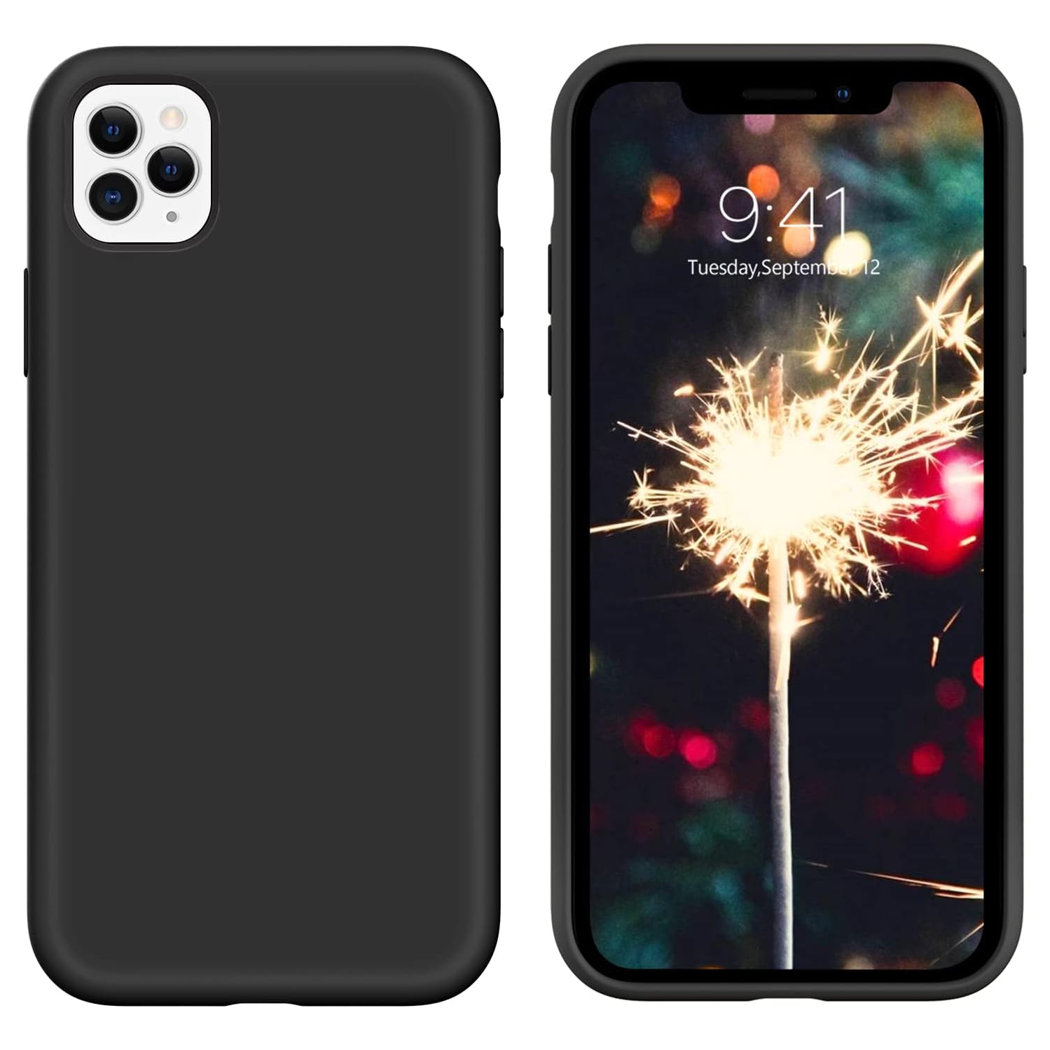 iPhone 11 Pro Max Case, Liquid Silicone Soft Gel Rubber Sim Cover with Microfiber Cloth Lining Cushion