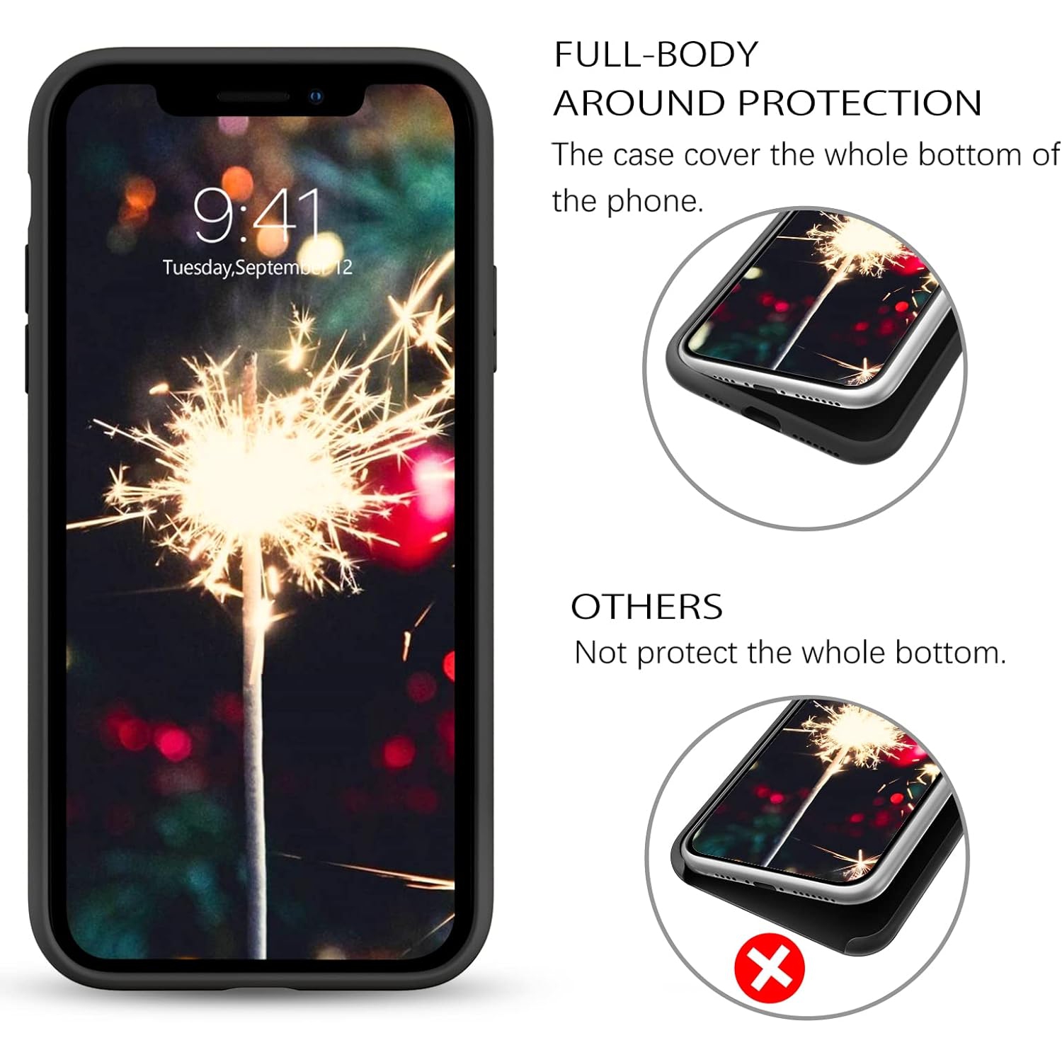 iPhone 11 Pro Max Case, Liquid Silicone Soft Gel Rubber Sim Cover with Microfiber Cloth Lining Cushion