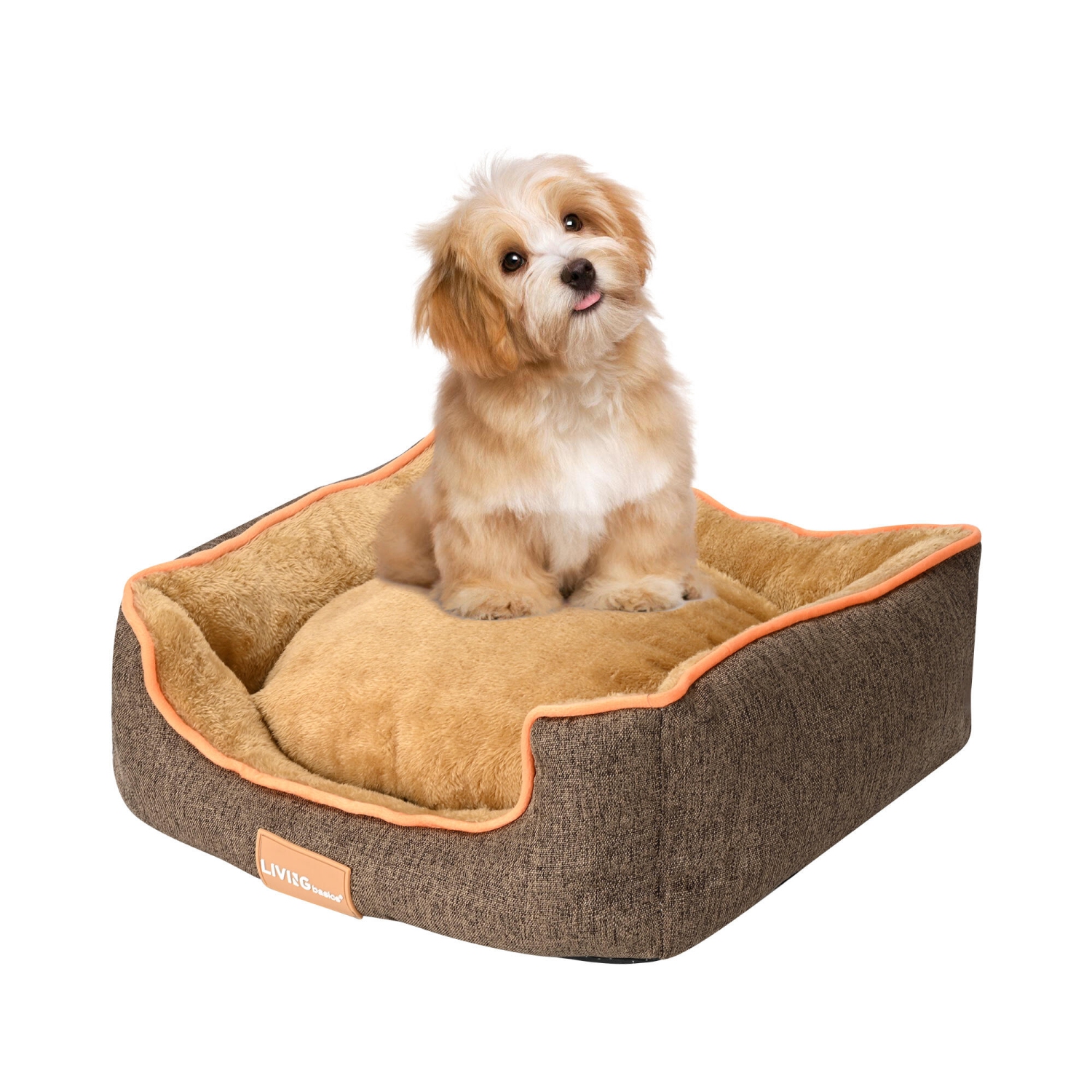 Lits pour chiens en velours ultra doux pour petits chiens, coussins lavables et réversibles pour lits d'animaux pour chiens matelas de couchage