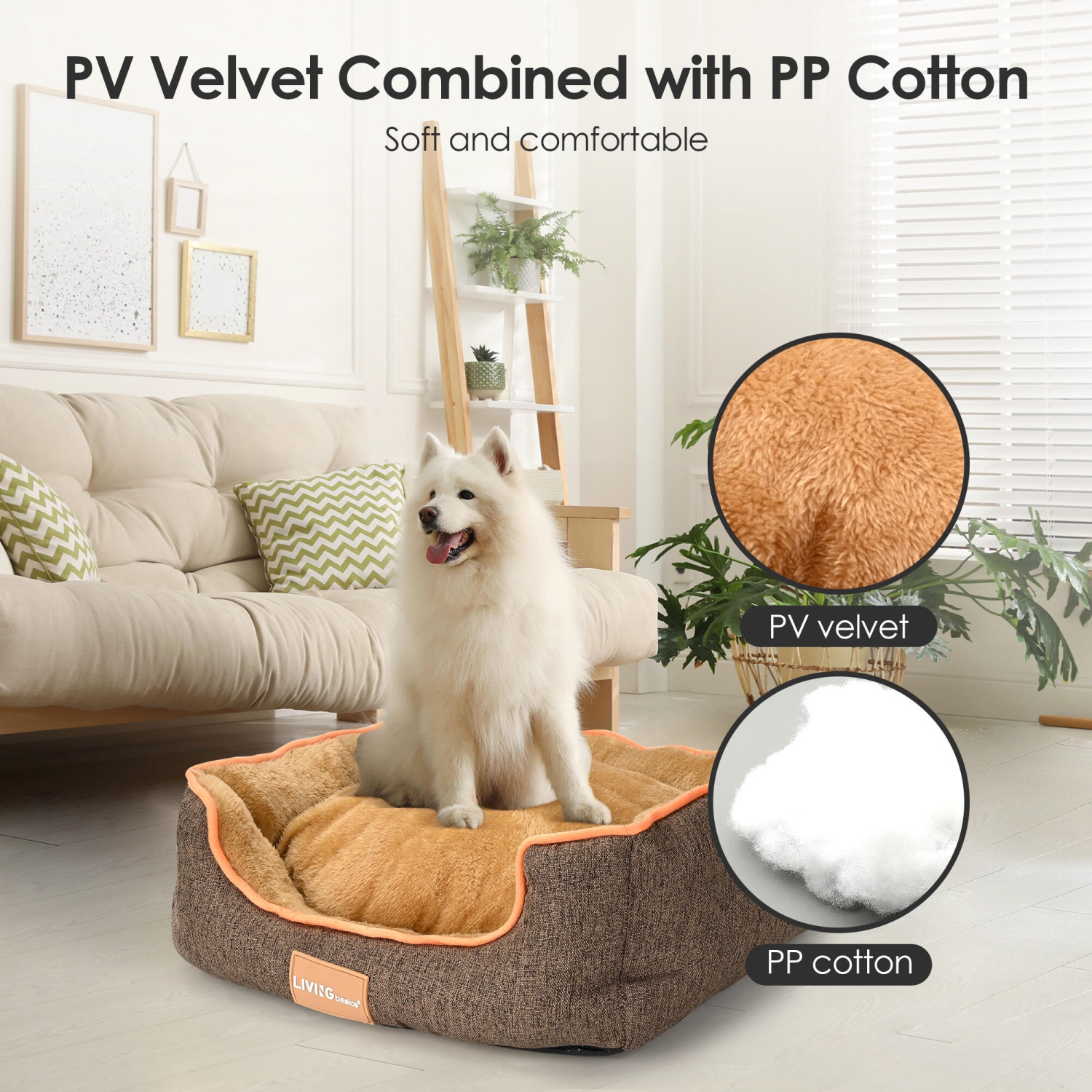 Lits pour chiens en velours ultra doux pour petits chiens, coussins lavables et réversibles pour lits d'animaux pour chiens matelas de couchage