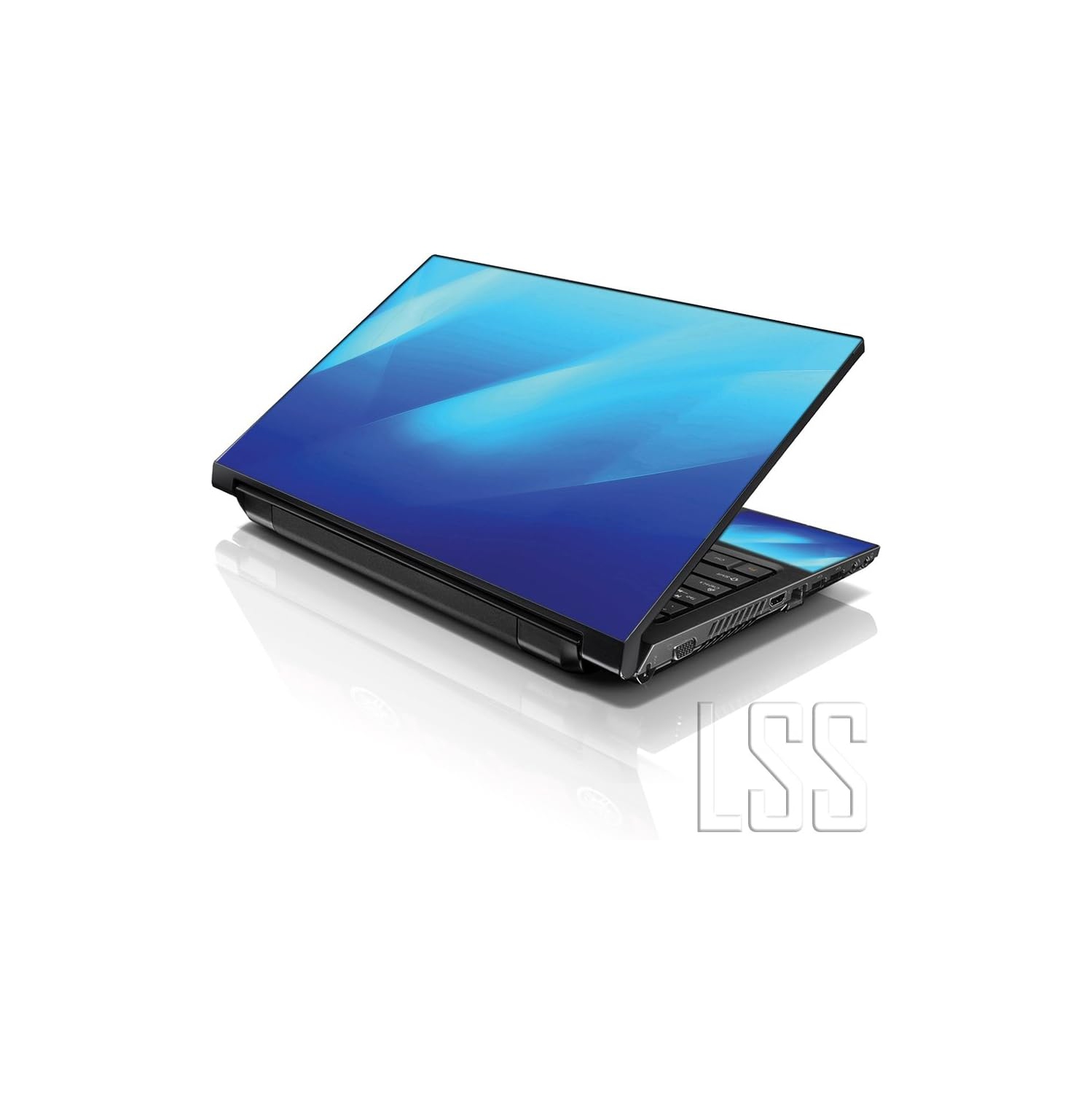 Autocollant pour ordinateur portatif 15 15,6 po LSS avec 2 repose-poignets - autocollant réutilisable pour couverture en vinyle pour 13 à 16 po -