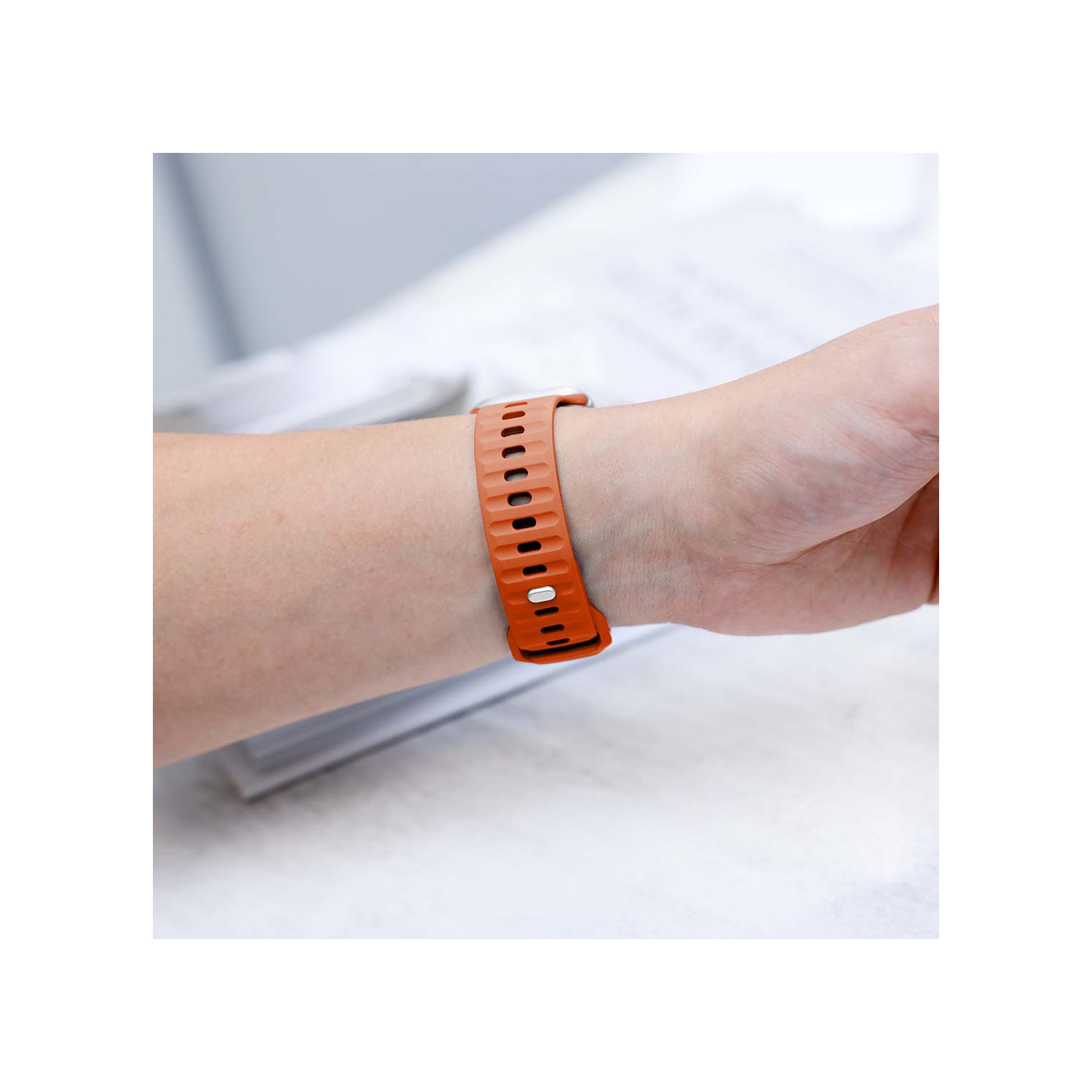 Bracelet et lunette sport Apple Watch - Bracelet Premium FKM Apple Watch, bracelets iWatch - Bracelet Apple Watch pour toutes les tailles Watch