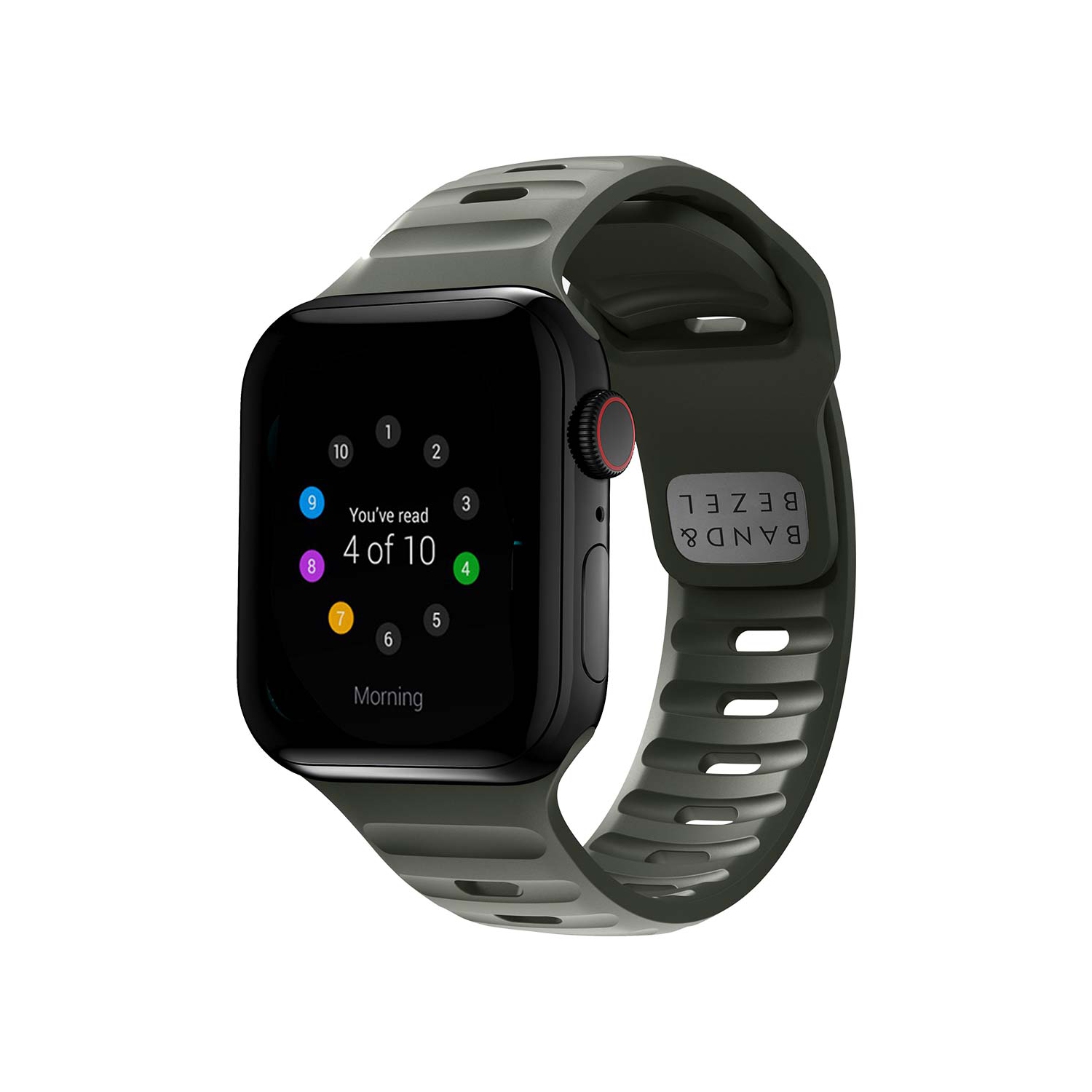 Band & Bezel Sporty Apple Watch Band - Premium FKM Apple Watch Bands, iWatch Bands - Apple Watch Strap for all Sizes Watch Series 9 Ultra 8 7 6 5 4 3 2 1 SE Women Men 38/40/41