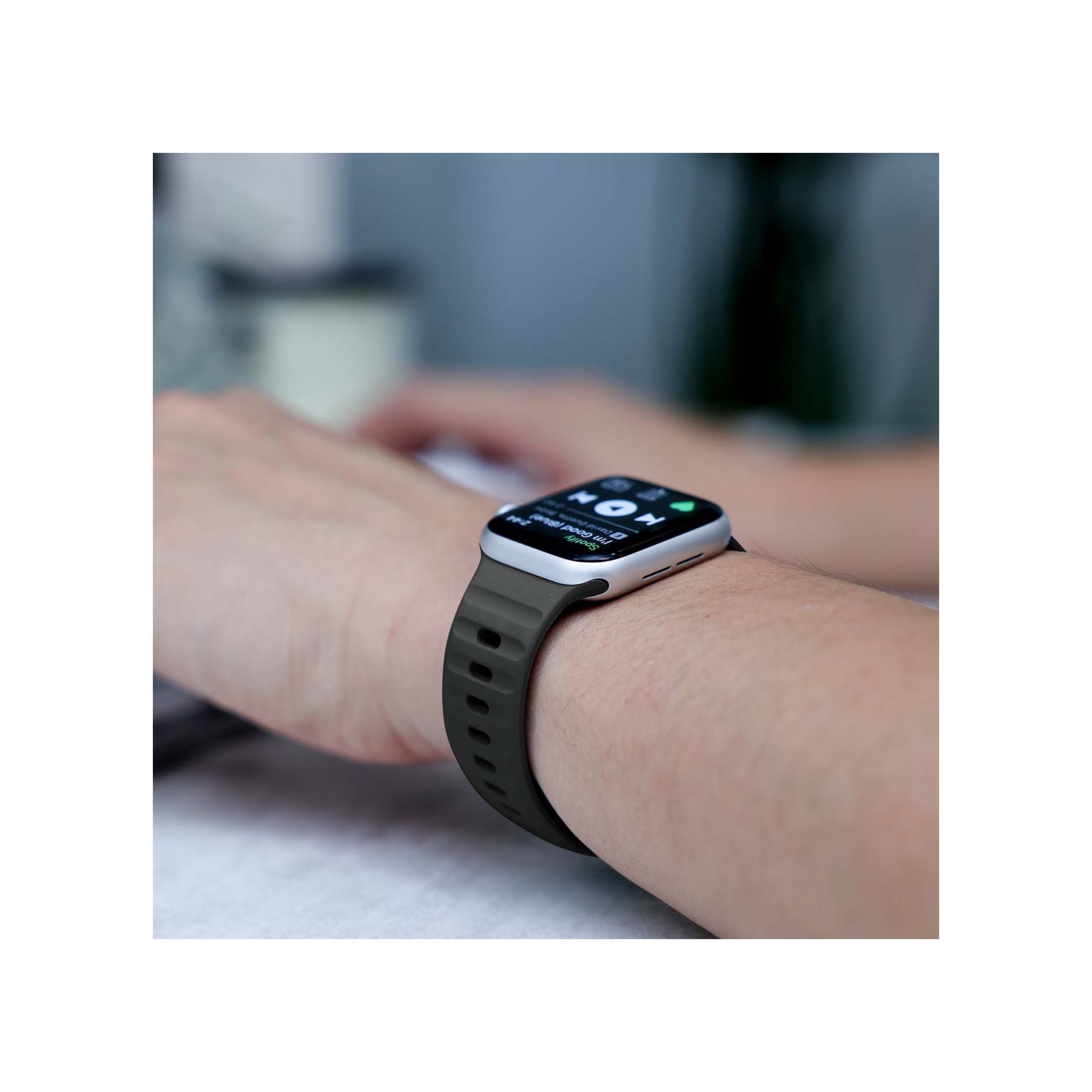 Bracelet et lunette sport Apple Watch - Bracelet Premium FKM Apple Watch, bracelets iWatch - Bracelet Apple Watch pour toutes les tailles Watch