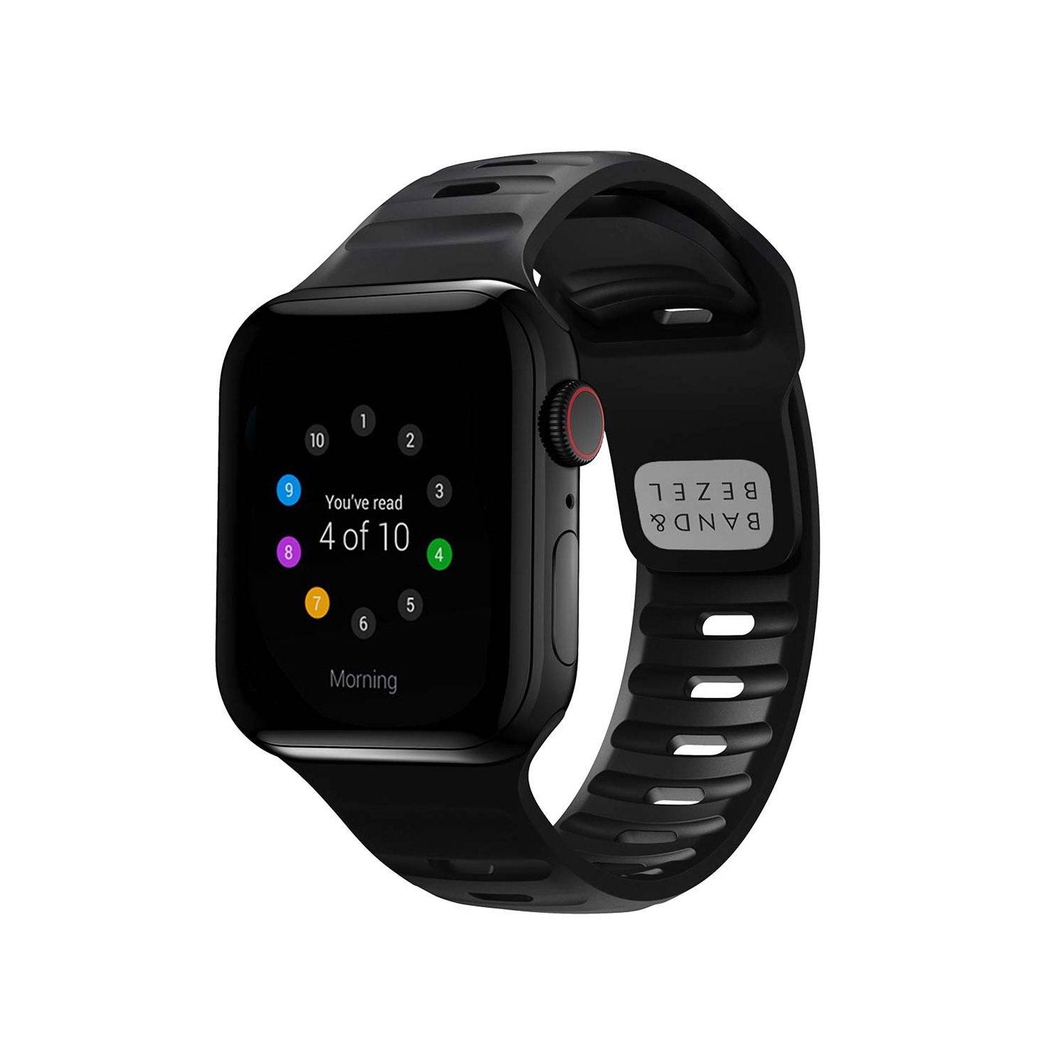 Band & Bezel Sporty Apple Watch Band - Premium FKM Apple Watch Bands, iWatch Bands - Apple Watch Strap for all Sizes Watch Series 9 Ultra 8 7 6 5 4 3 2 1 SE Women Men 38/40/41
