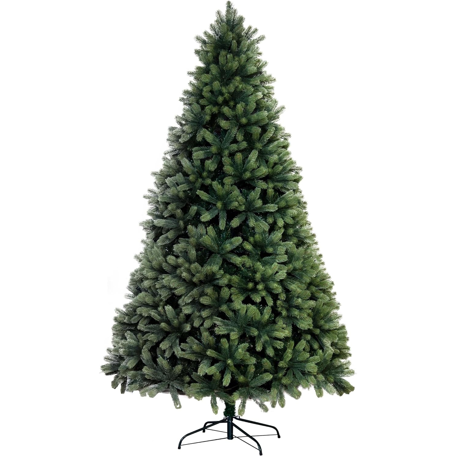 7FT Artificial Christmas Tree, Holiday Xmas Tree Decoration Pine Tree with 1100 Branch Tips W/ Metal Stand & Gloves