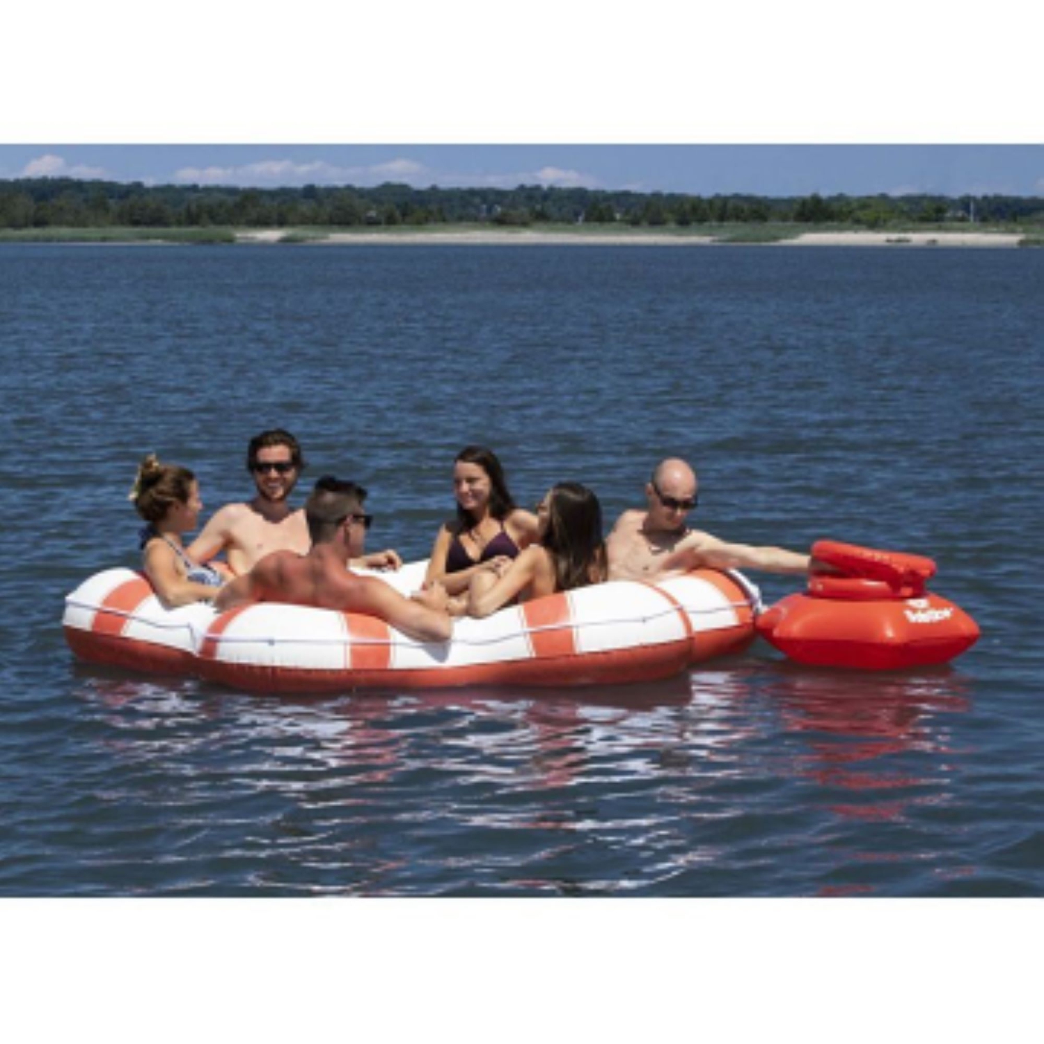Flotteur de piscine gonflable pour 6&nbsp;personnes - 8,25 pi
