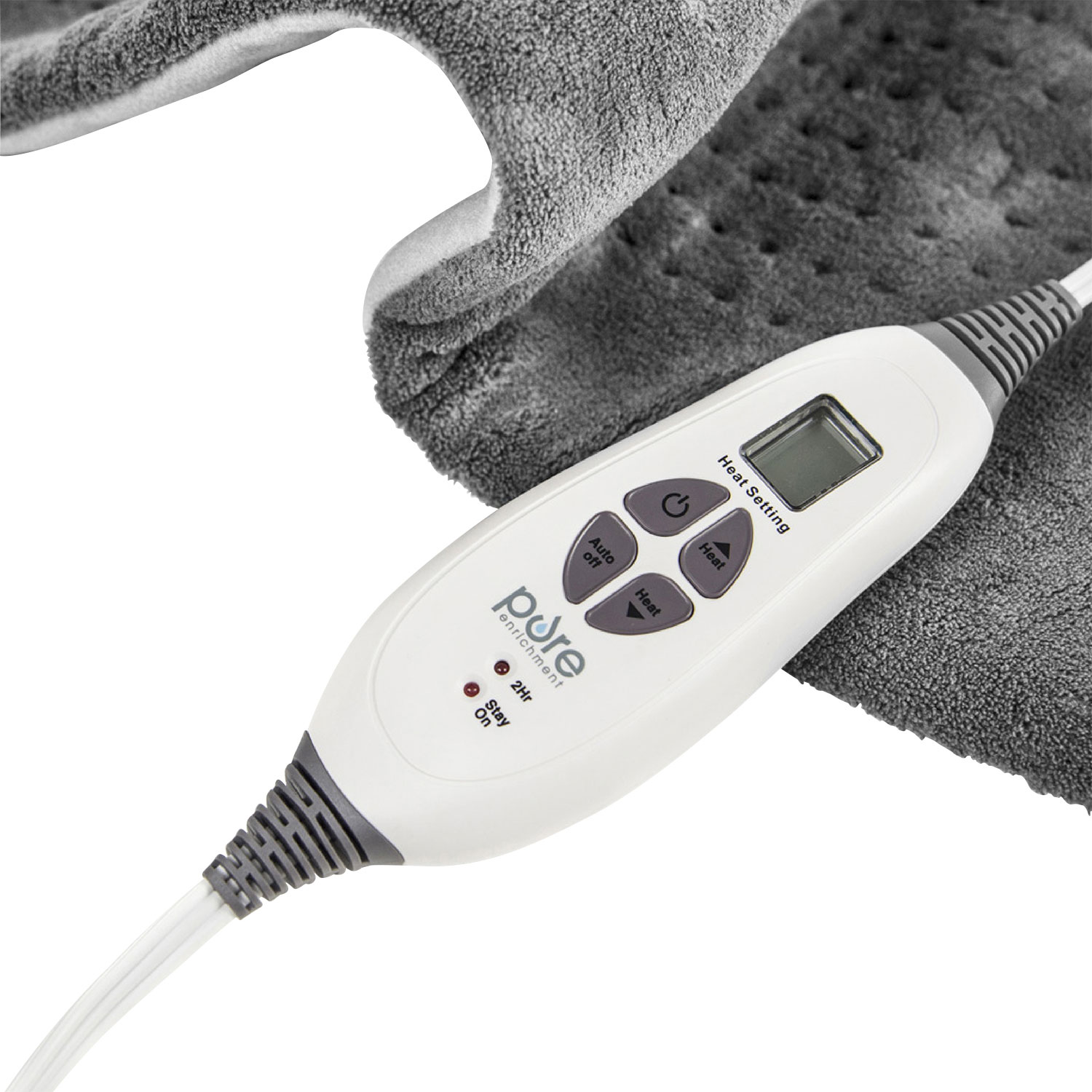 PureRelief Deluxe Heating Pad - XXL - Grey