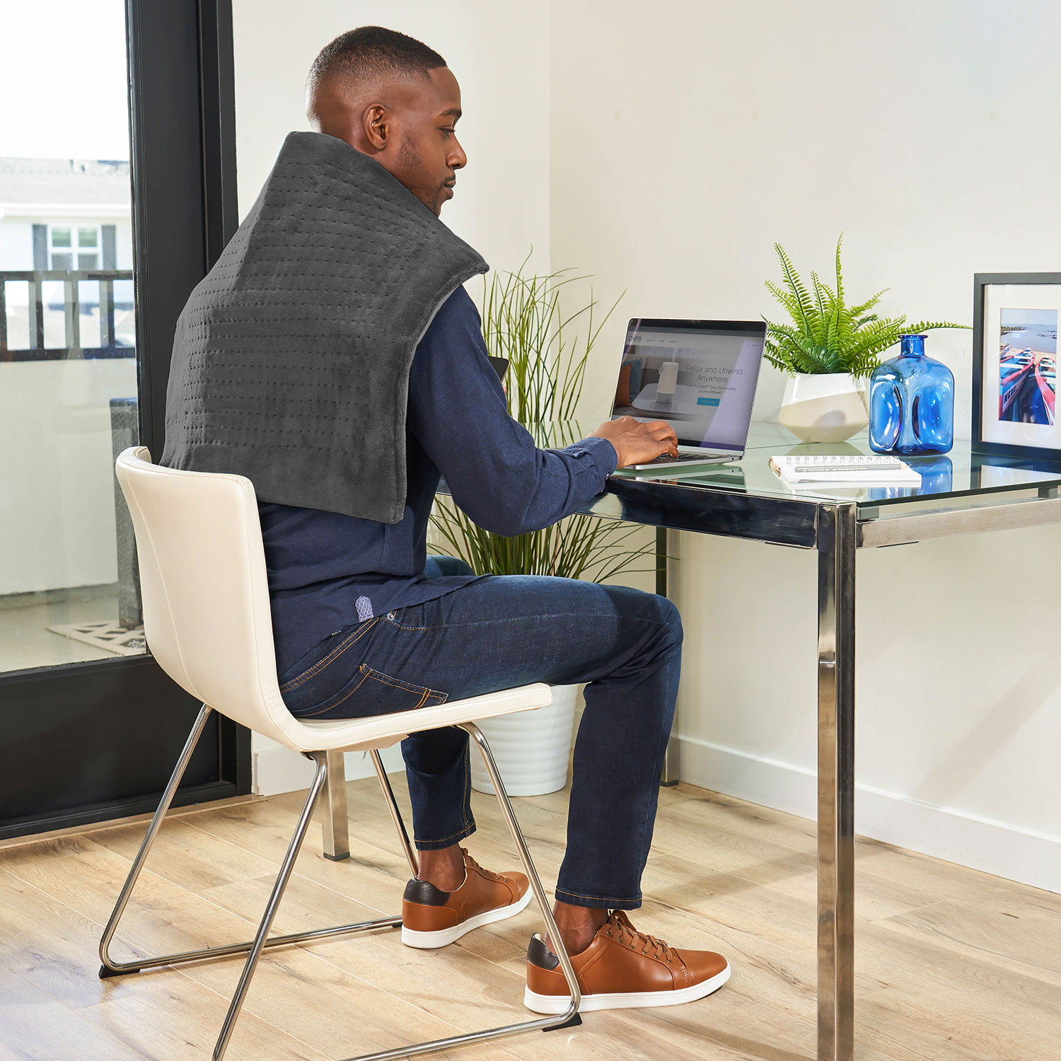 PureRelief Deluxe Heating Pad - XXL - Grey