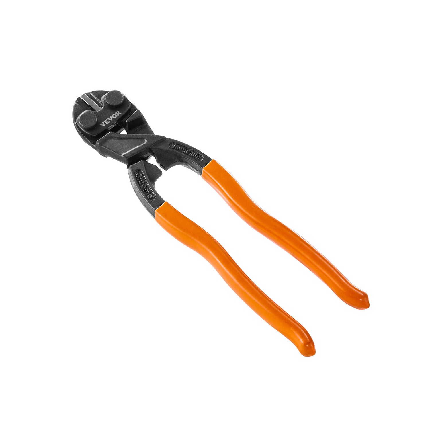 VEVOR 8" Mini Lock Bolt Cutter Bimaterial Handle with Rubber Grip Steel - Orange