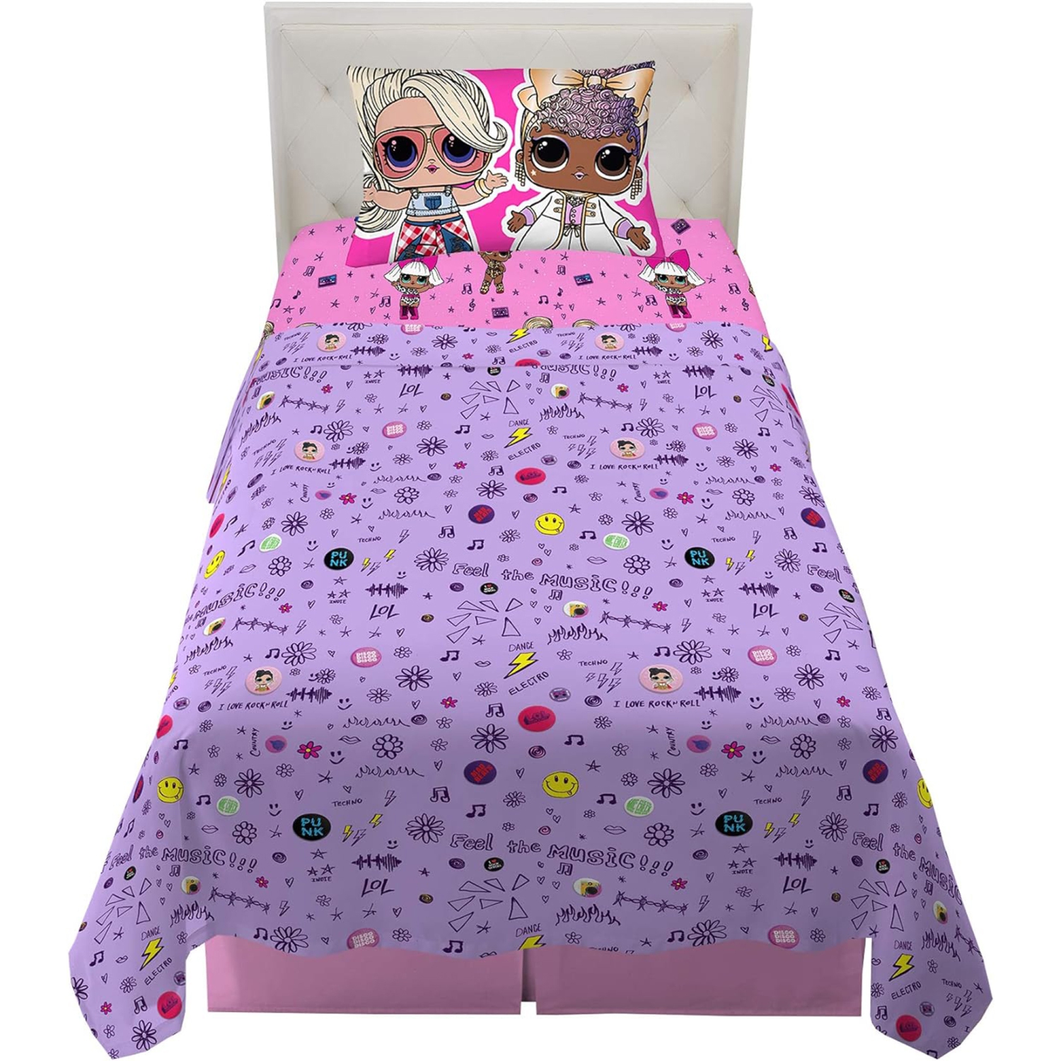 LOL Surprise 3 Piece Twin Bedding Soft Microfiber Sheet Set for Kids