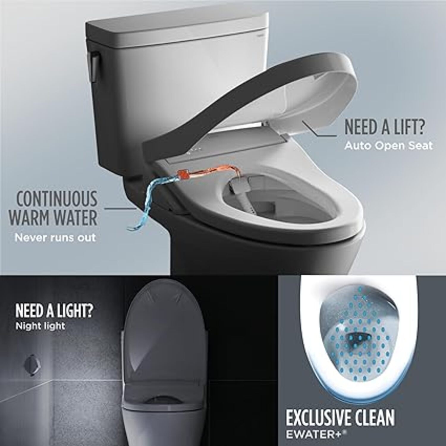 TOTO SW4736AT40#01 WASHLET+ Electronic Bidet Smart Toilet Seat