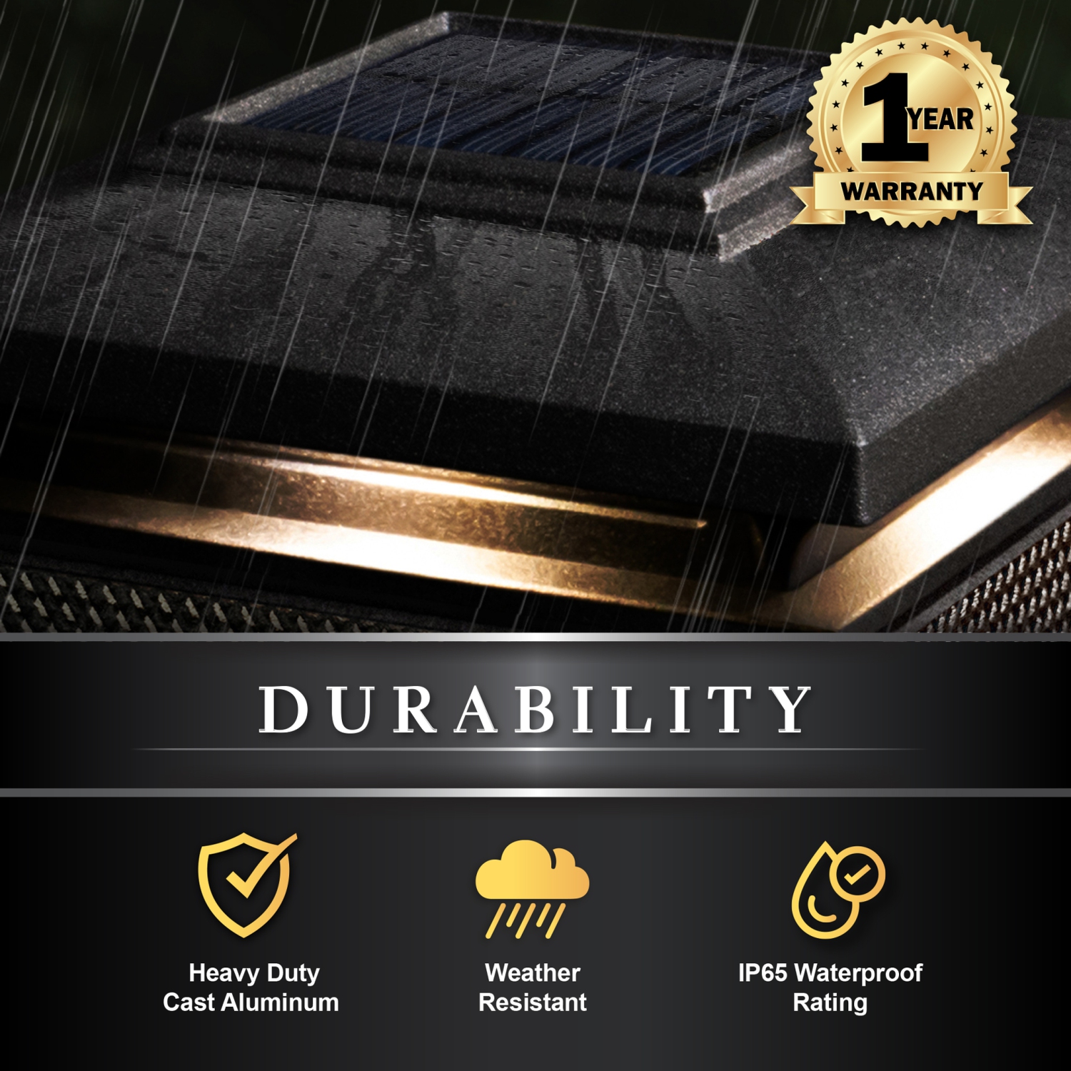 Classy Caps Lumineer Smart Solar Post Cap - 2 pack