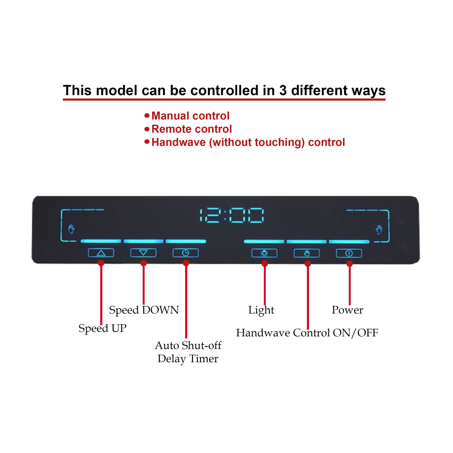 ROXON 900 CFM Touch/ Touchless Control 30 Inches Range Hood Stainless Steel Wall Mounted Kitchen Exhaust Fan Style RXN-W22-30